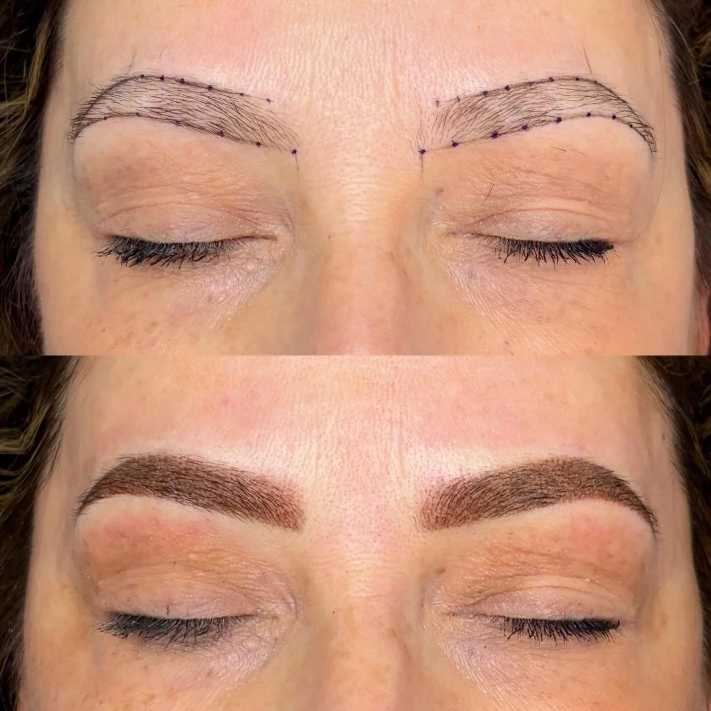Fresh powder brows 
Can&rsquo;t wait to see these healed up - softer and more neutral toned.