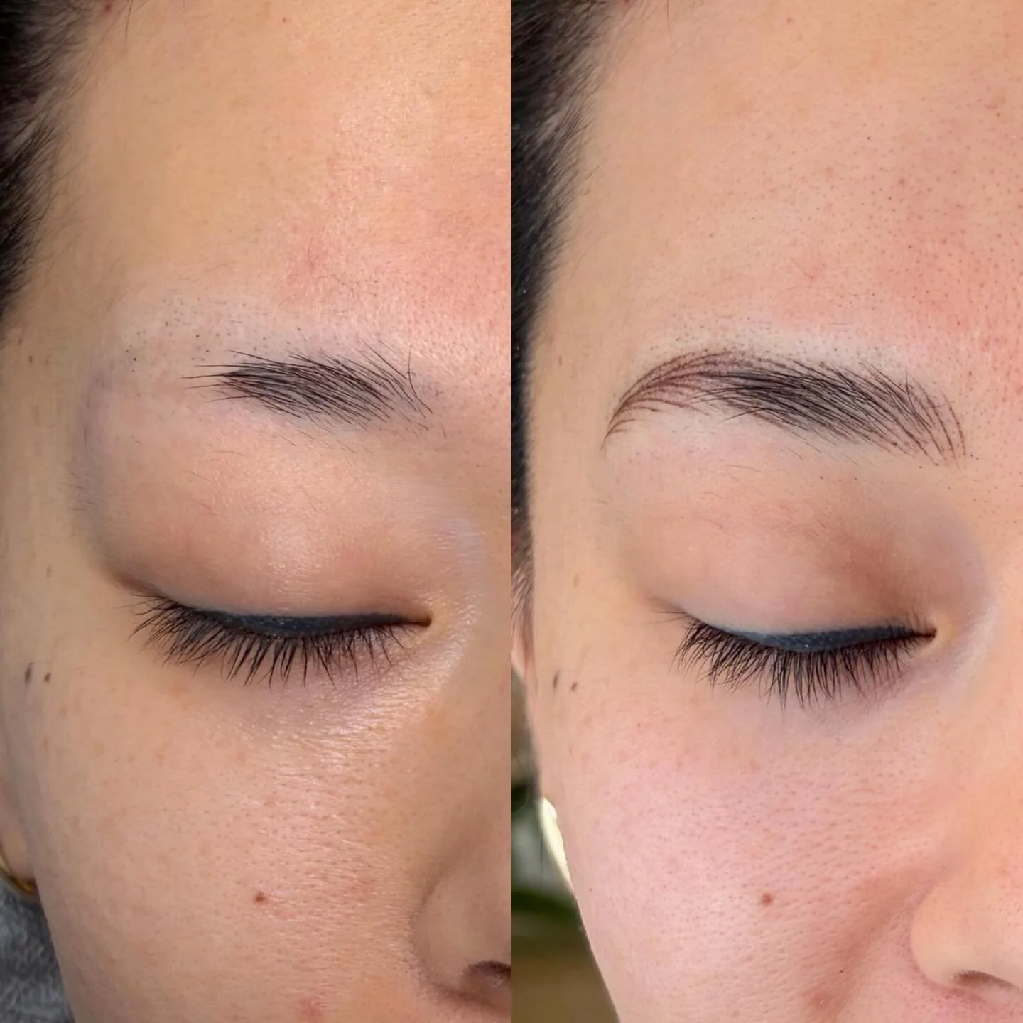 Nano brows. Yes, they&rsquo;ll neutralize in colour. 🩷