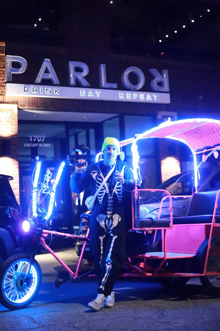 EZ Pedicabs at an evening event