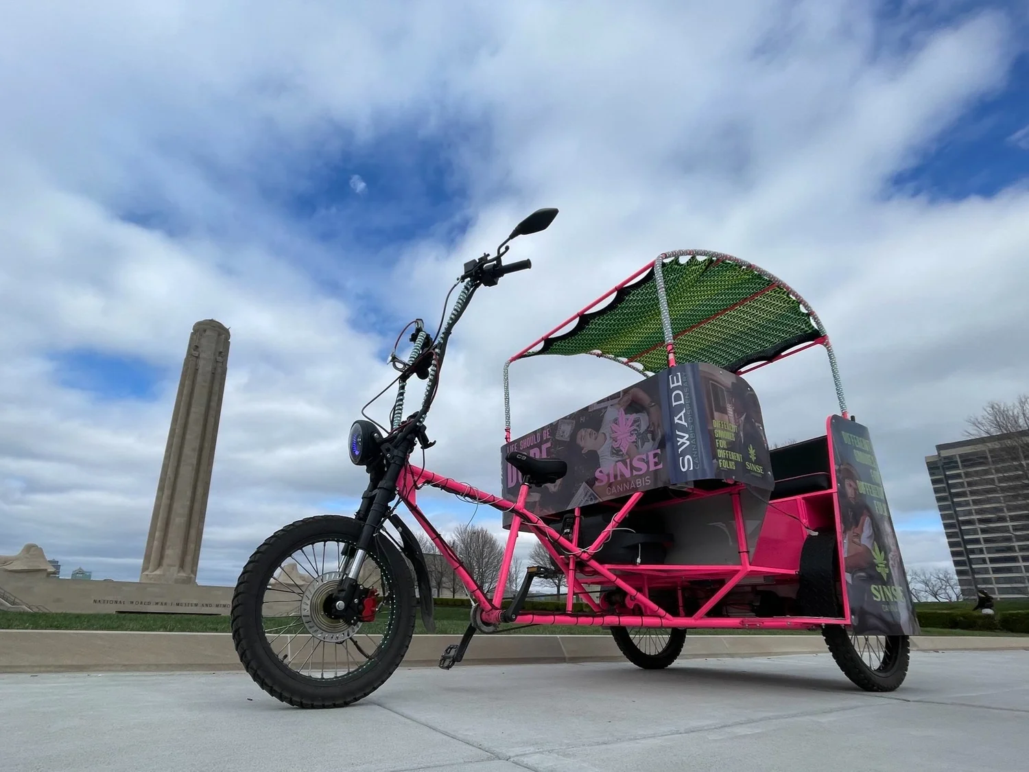 EZ Pedicabs lined up at a Kansas City event