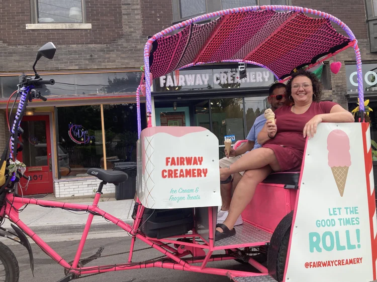 EZ Pedicabs riders smiling