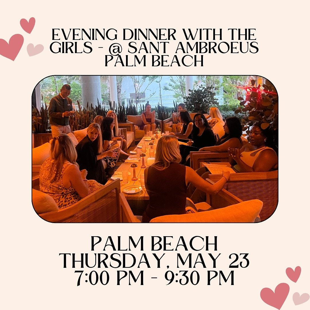 Ladies, if Fort Lauderdale was too far for you, don&rsquo;t worry we&rsquo;re coming up to Palm Beach next week. 💕💕

We can&rsquo;t wait to meet you for a wonderful evening of connection and sisterhood in Palm Beach on Thursday, May 23 from 7 PM to