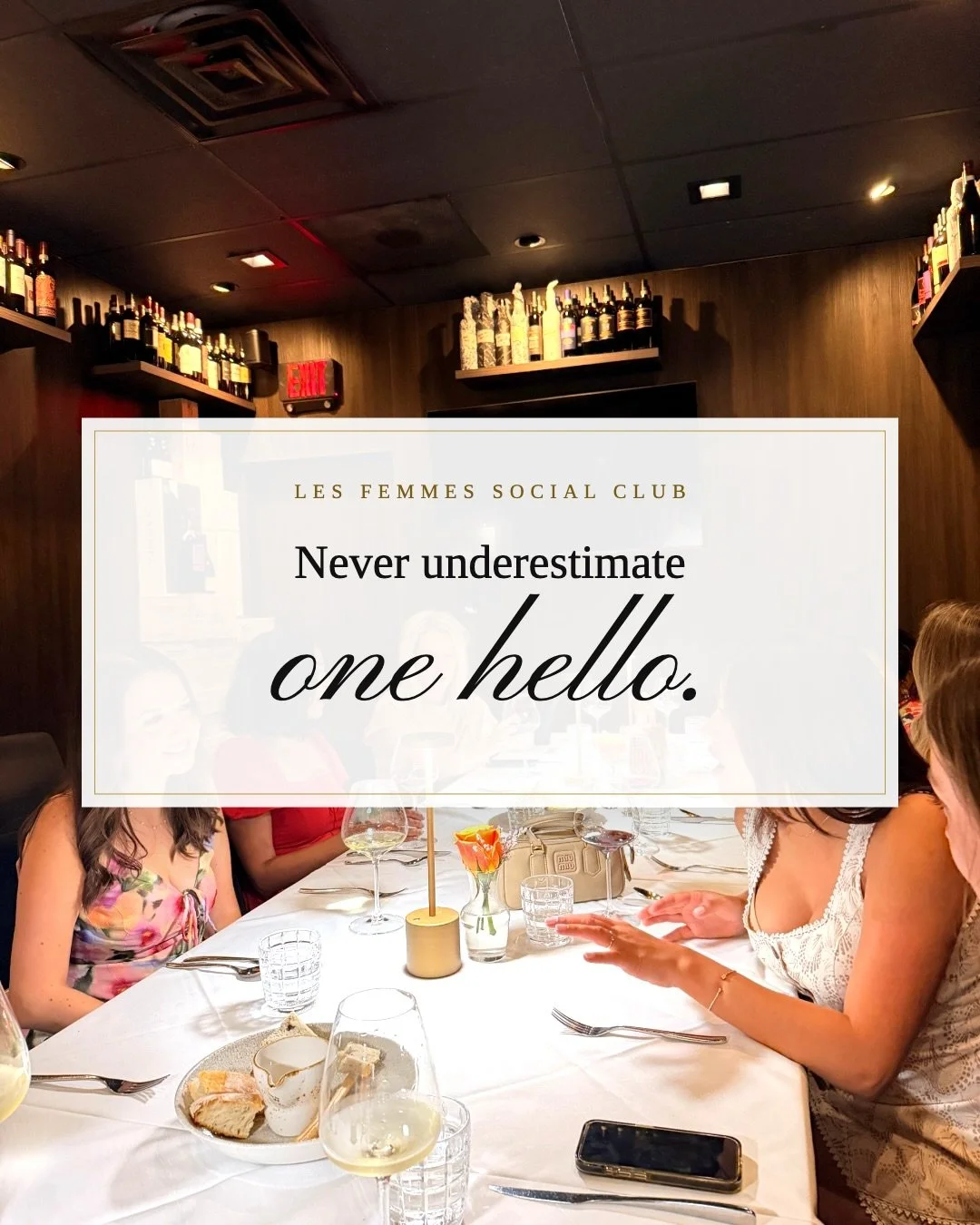 The magic of connection and new friendships starts with the courage to say yes to the first dinner 😍😍 we can't wait to meet you for the first time, ladies, or see you again. 🤗 

You can find all of our events by commenting the word "link&quot