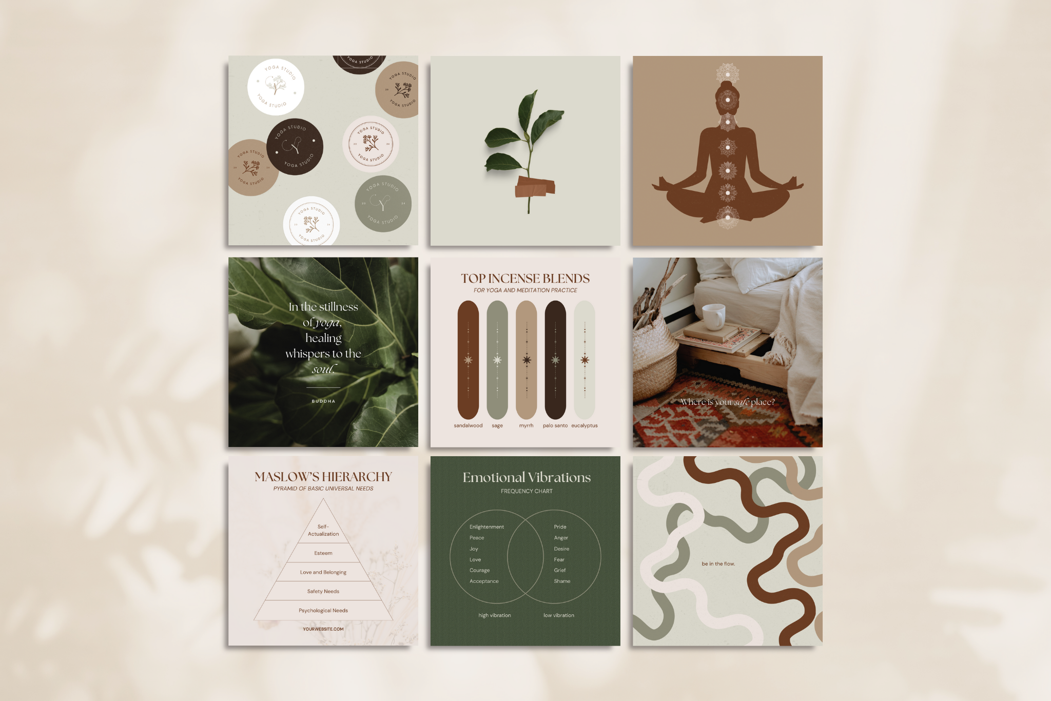 Yoga Instructor Canva Social Media Template Bundle 4