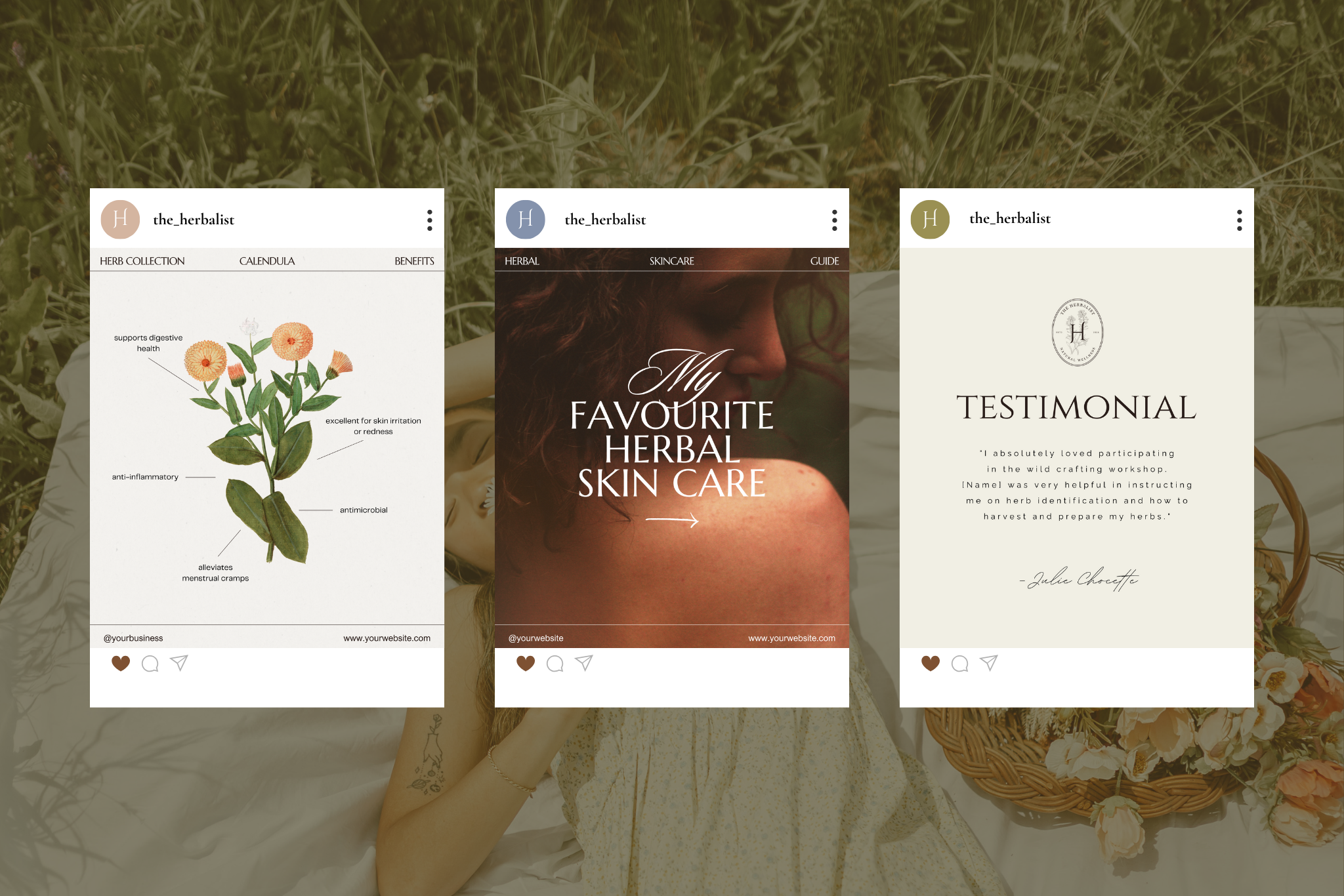 The Herbalist Canva Social Media Template Bundle 9