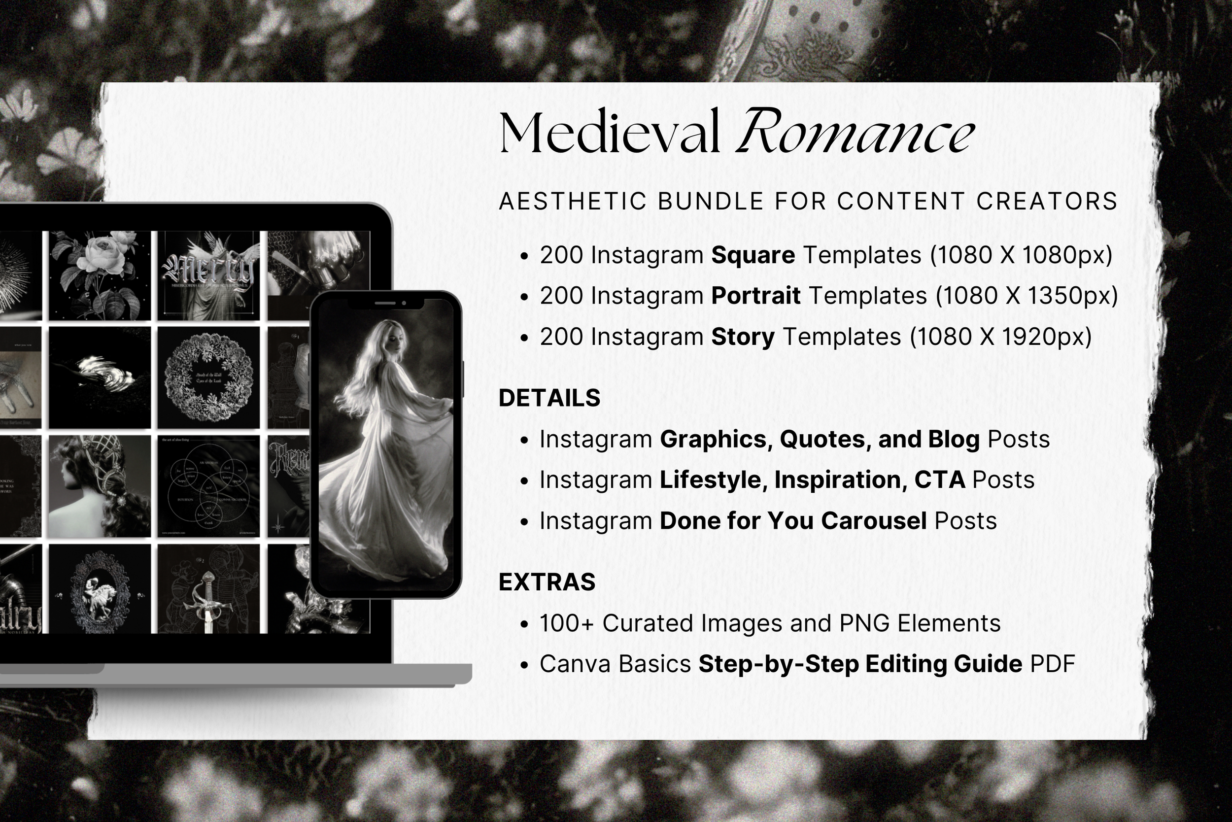 Medieval Romance Canva Template Bundle 2