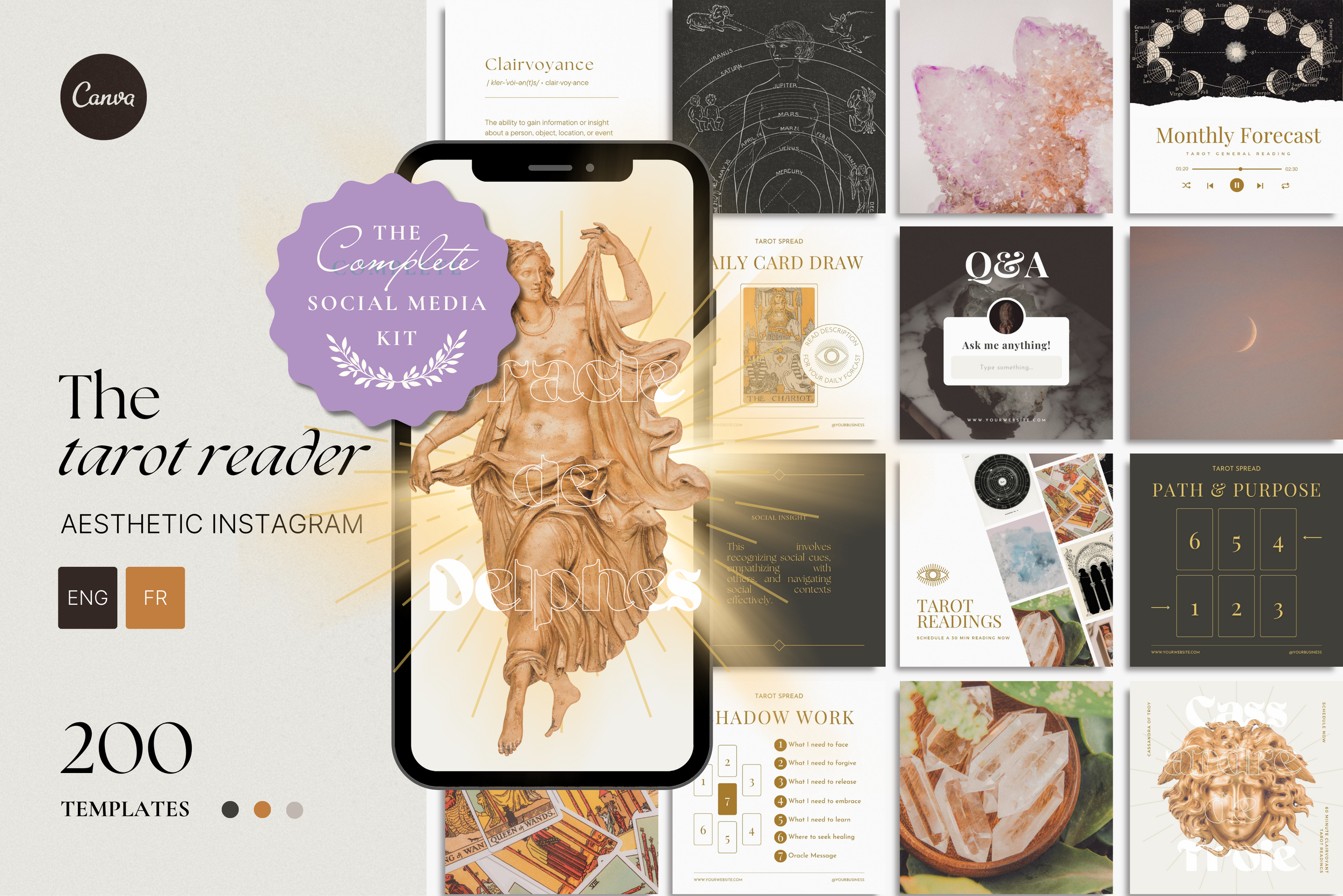 Tarot Reader Canva Template Bundle 1