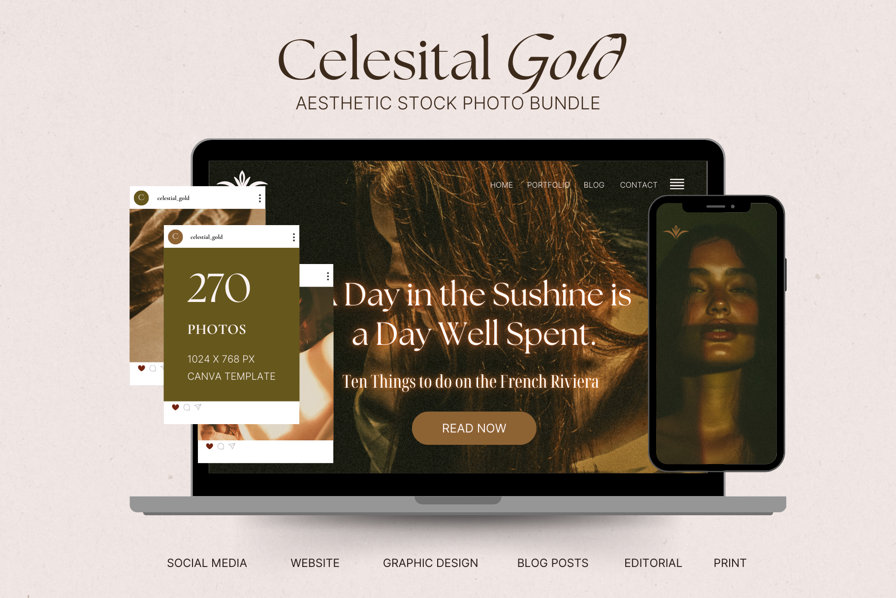 Celestial Gold Stock Photo Bundle 2