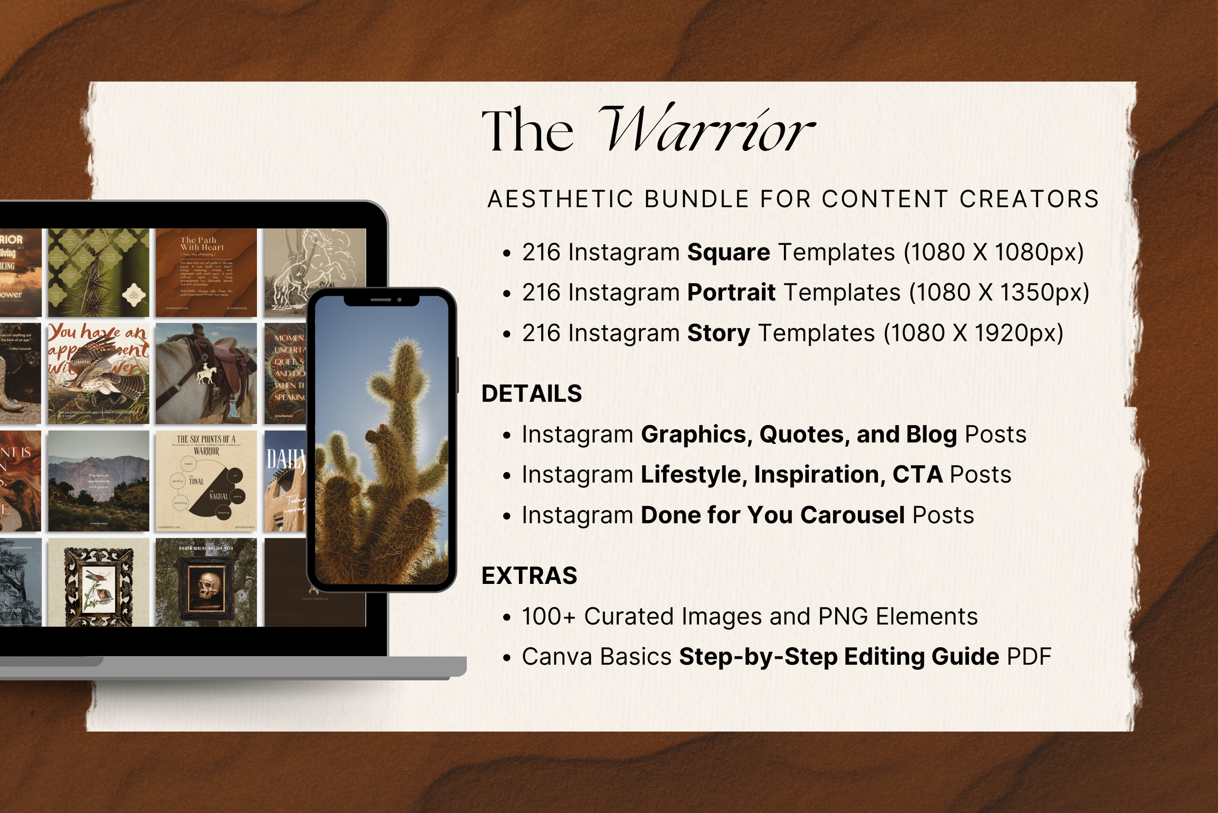 The Warrior Canva Template Bundle 2