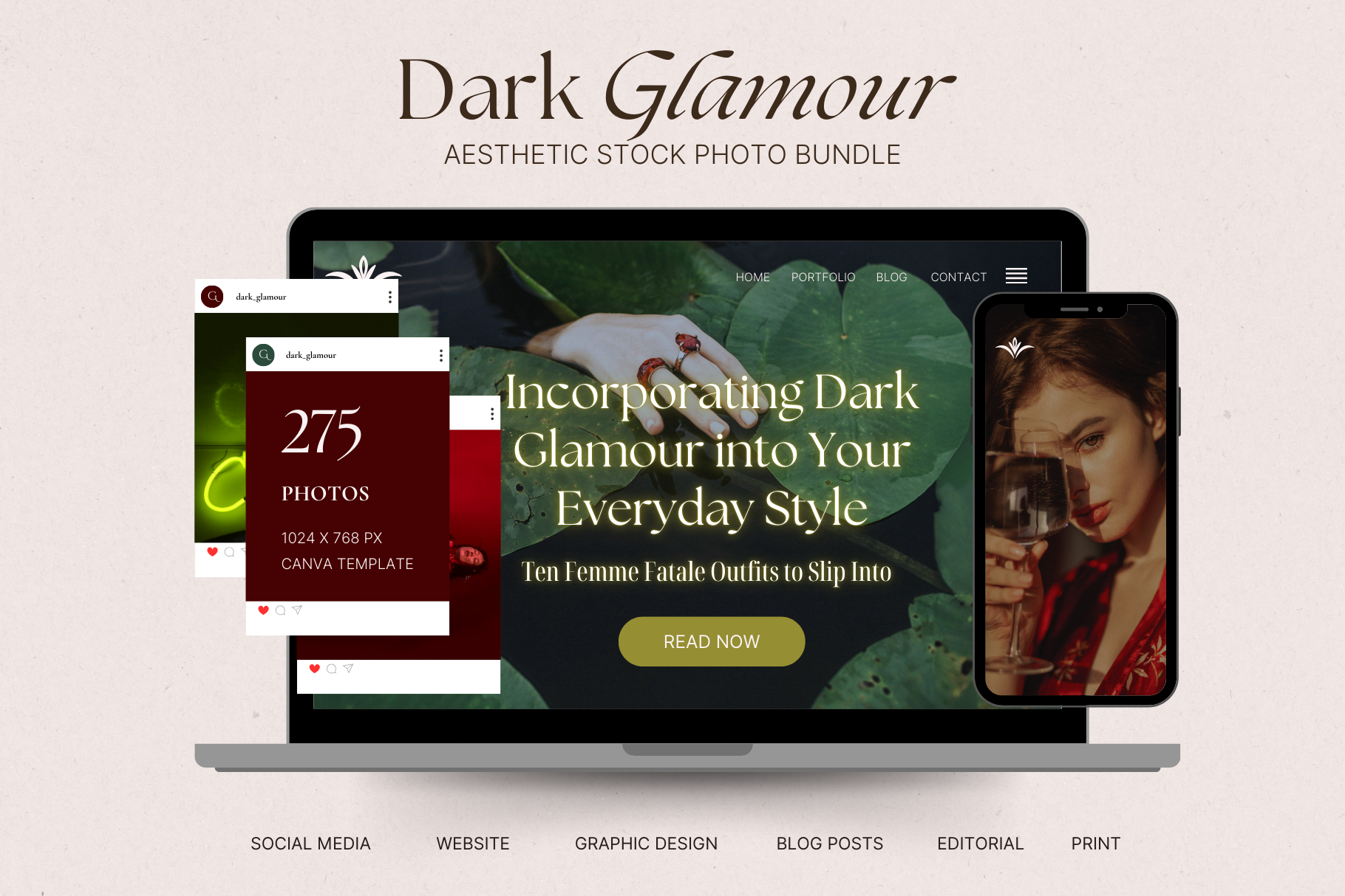 Dark Glamour Stock Photo Bundle 2