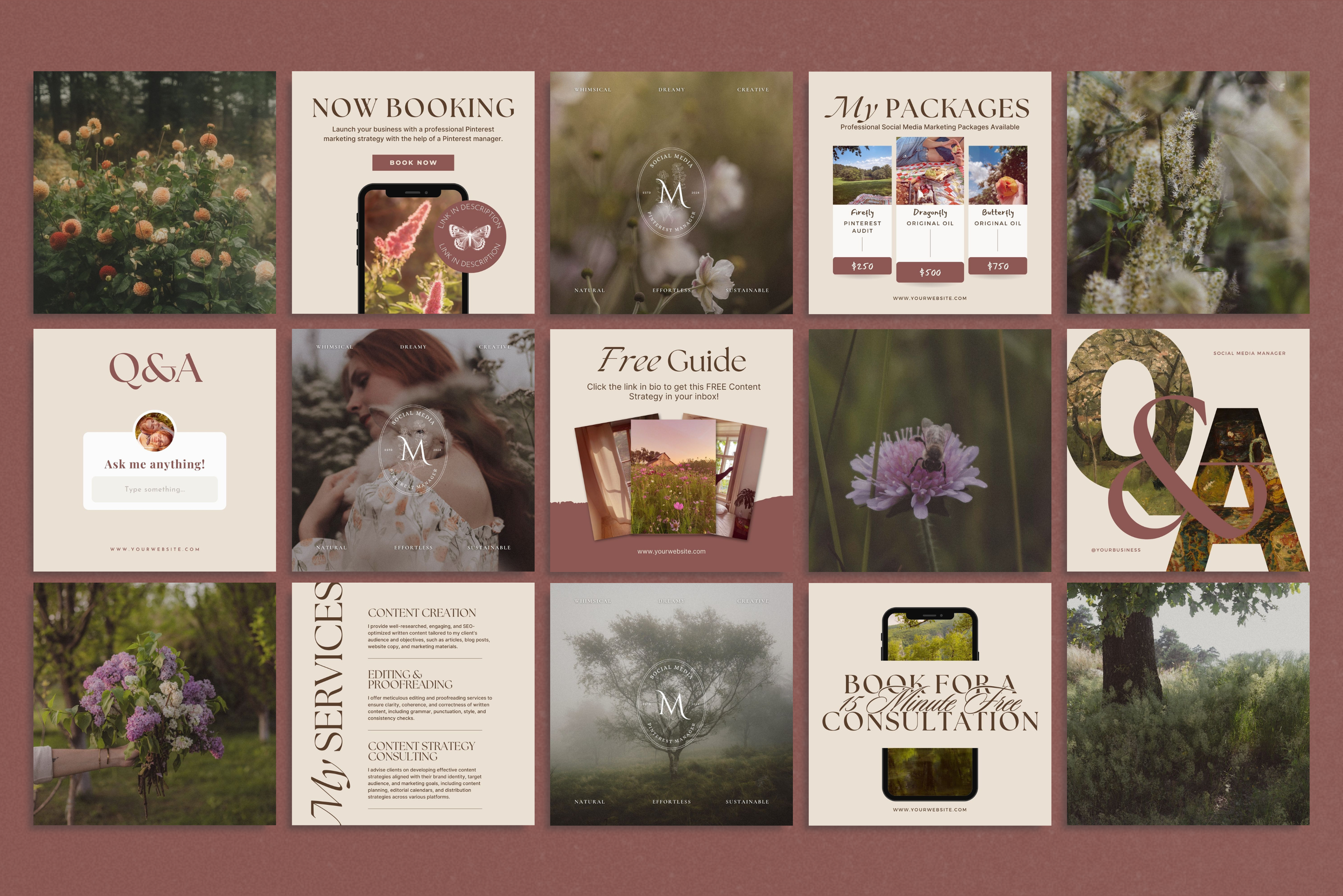 The Romantic Canva Template Bundle 9