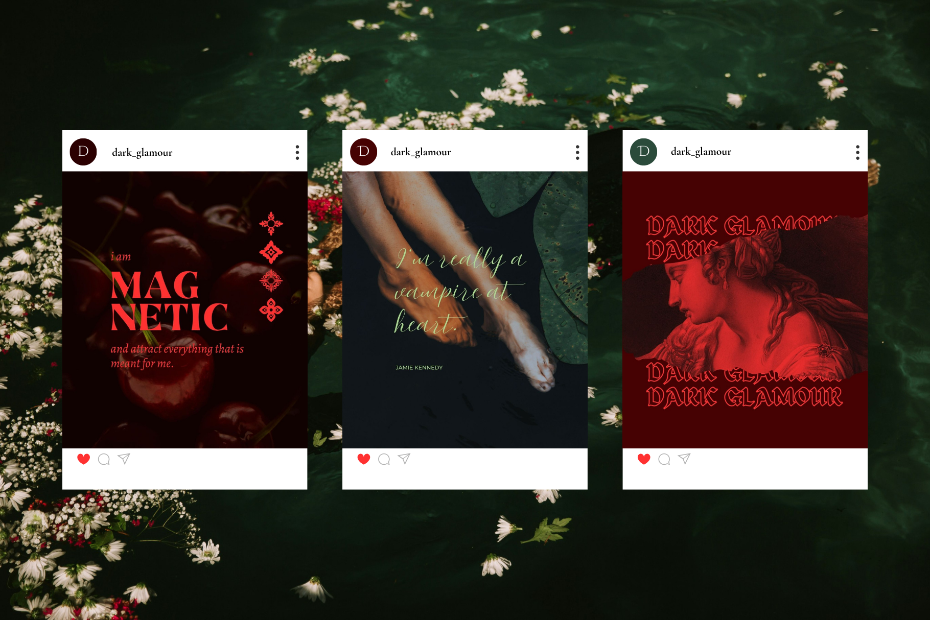 Dark Glamour Canva Template Bundle 7