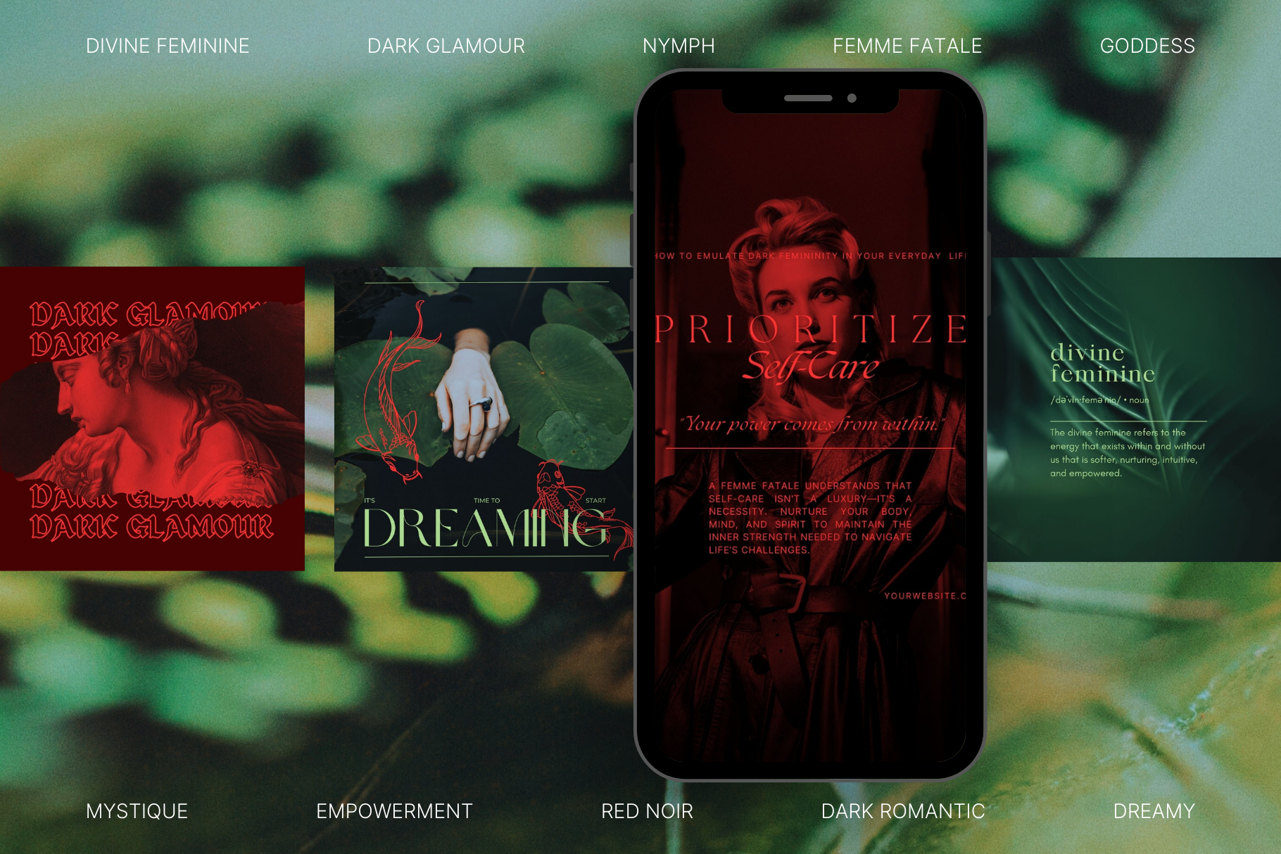 Dark Glamour Canva Template Bundle 3