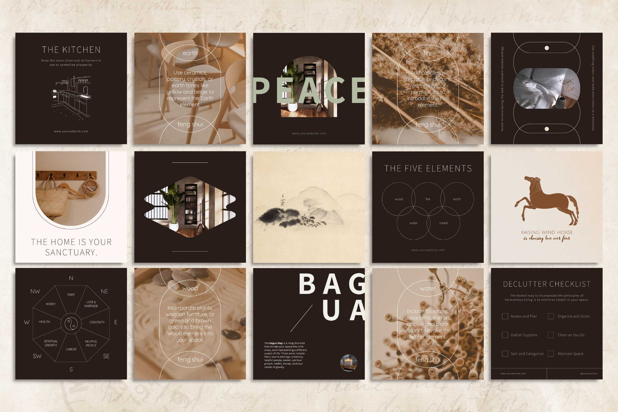 Feng Shui Canva Social Media Template Bundle 6