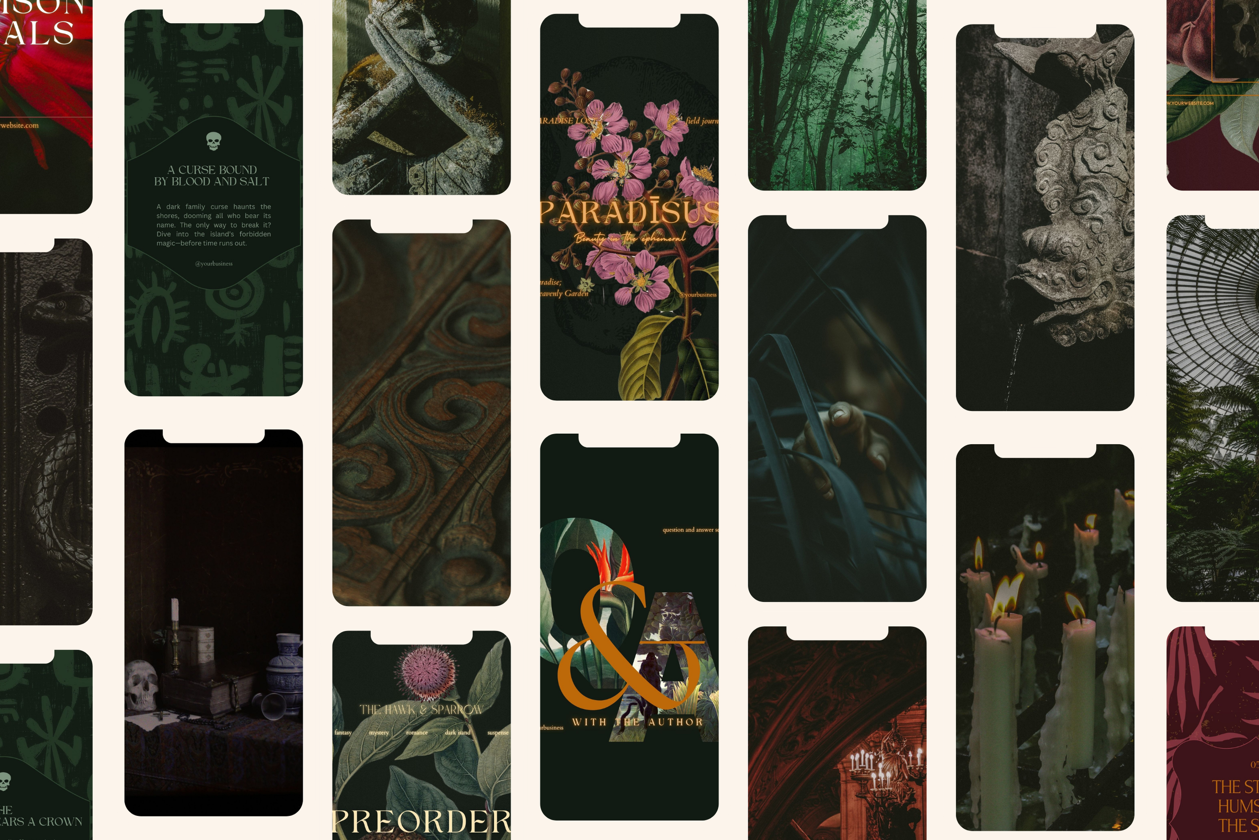 Dark Tropical Canva Template Bundle 14