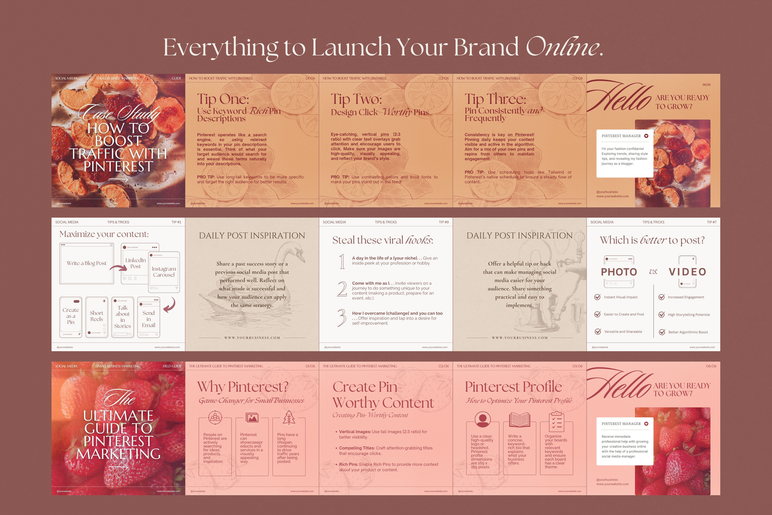 The Romantic Canva Template Bundle 18