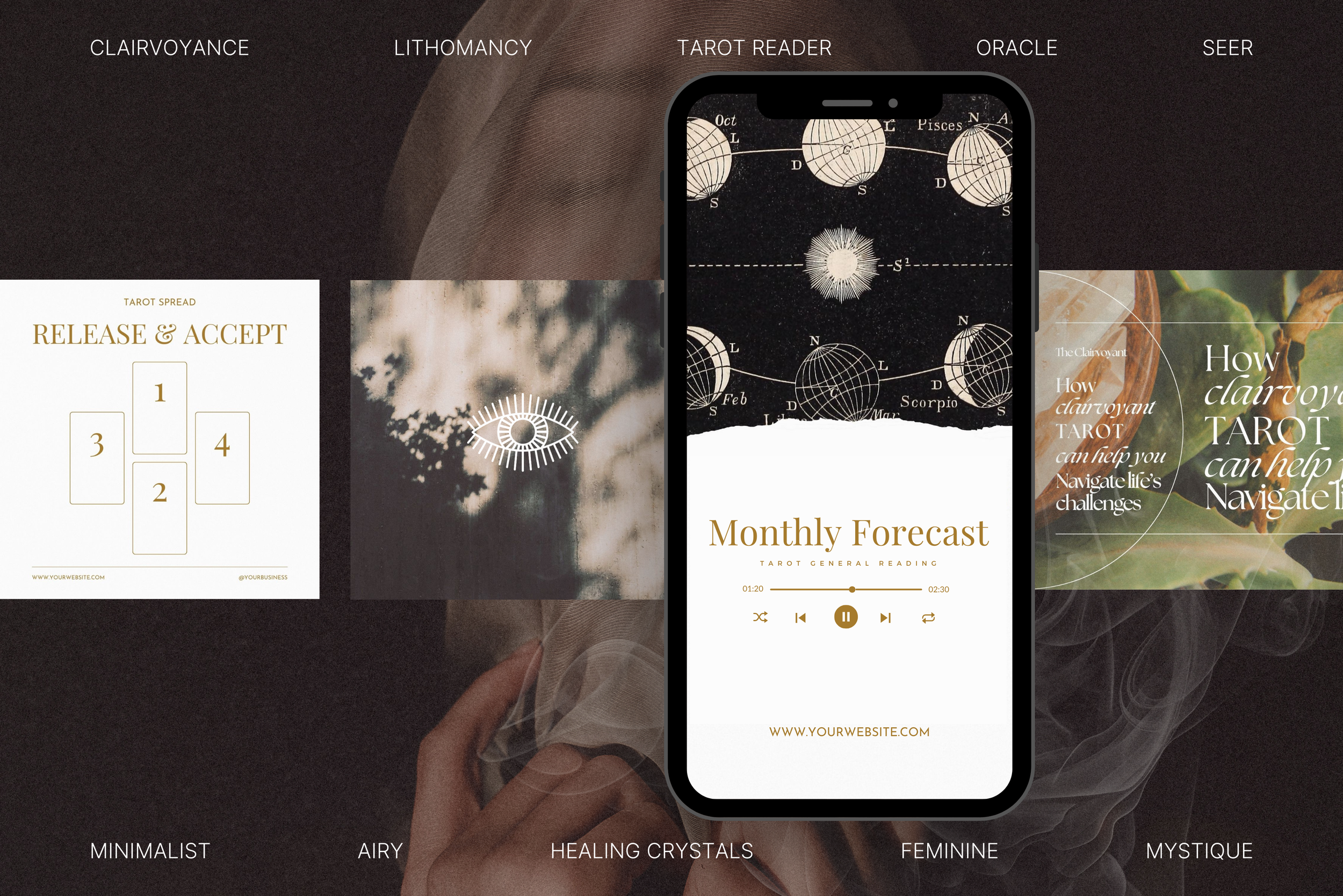 Tarot Reader Canva Template Bundle 3