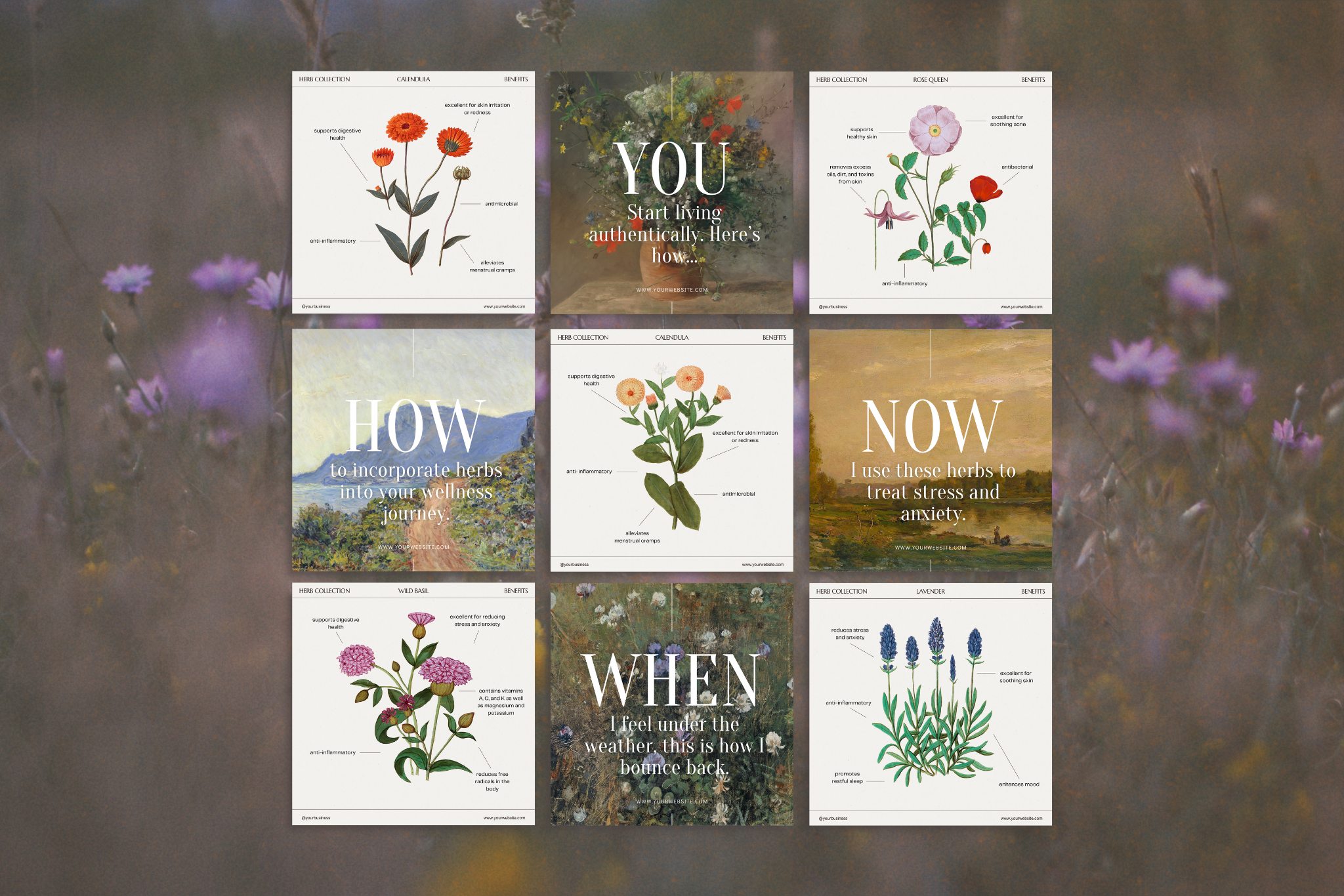 The Herbalist Canva Social Media Template Bundle 3