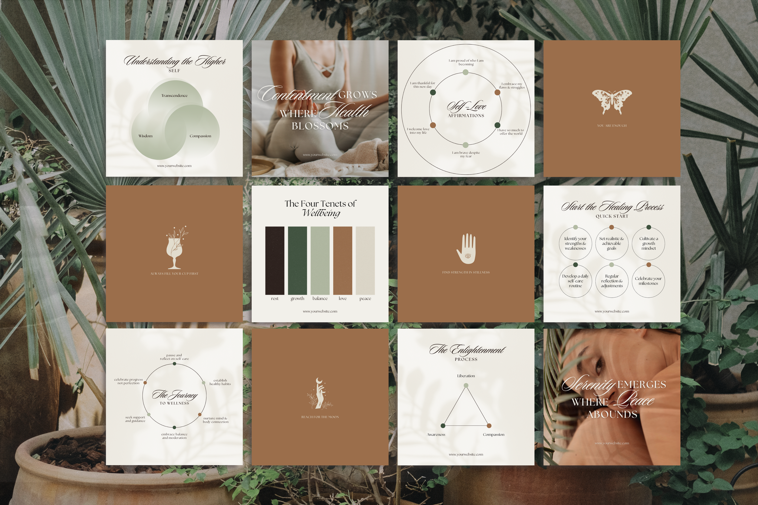 Wellness Coach Canva Social Media Template Bundle 5