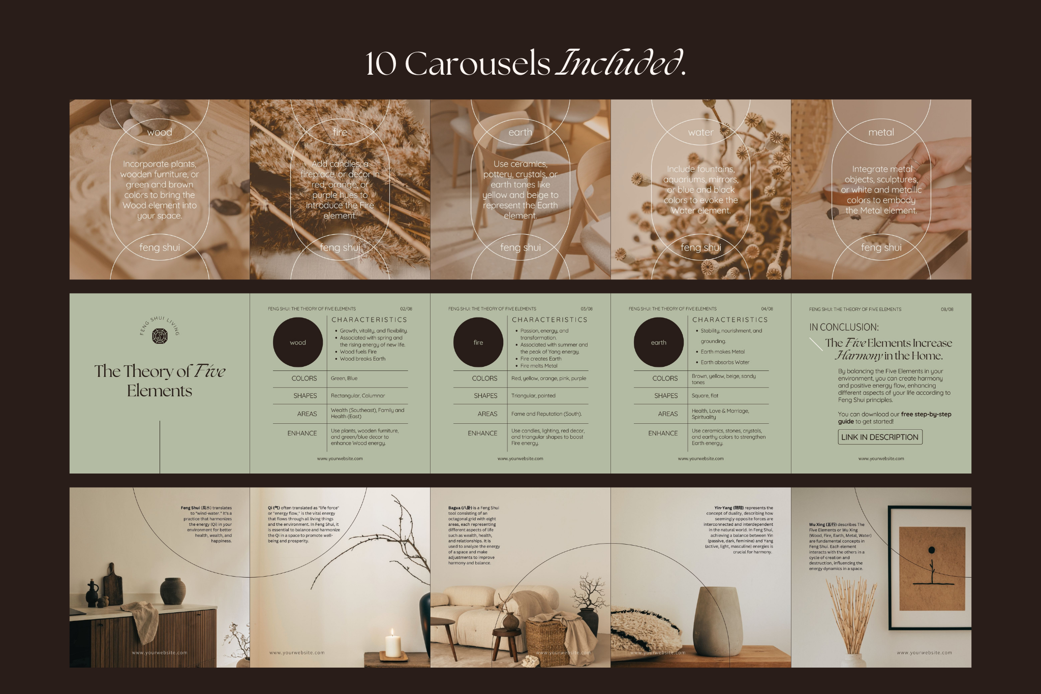 Feng Shui Canva Social Media Template Bundle 14