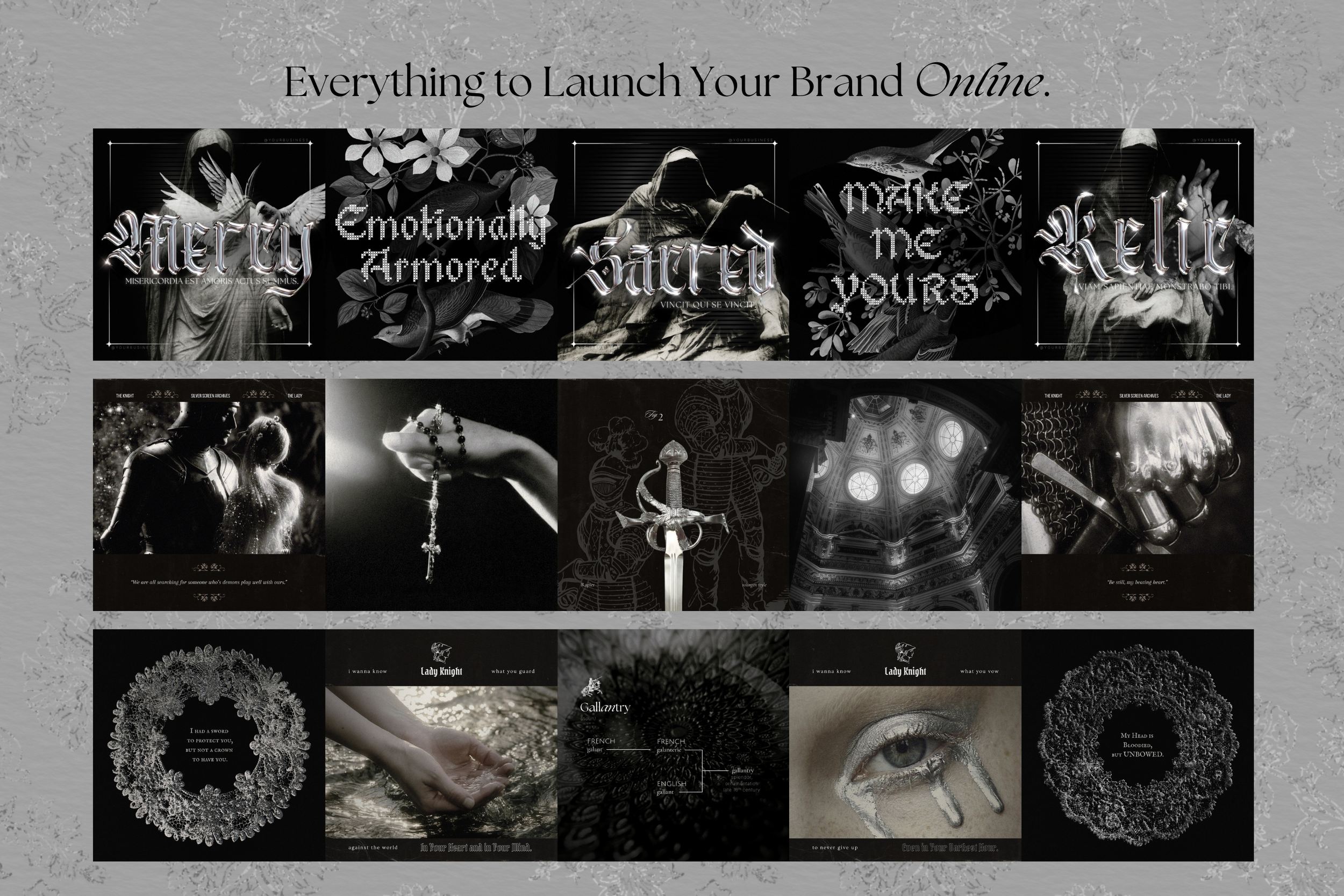 Medieval Romance Canva Template Bundle 17