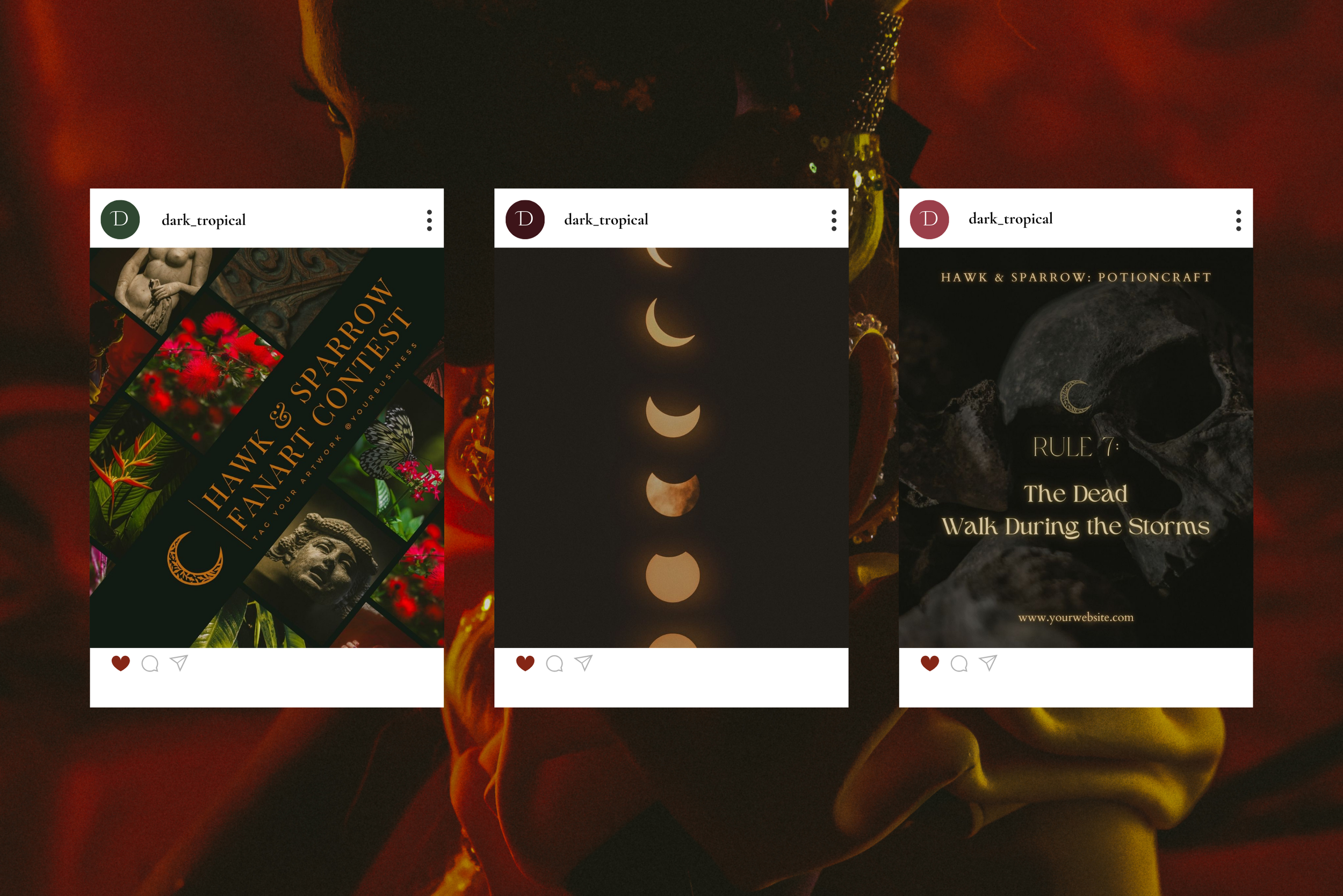 Dark Tropical Canva Template Bundle 9