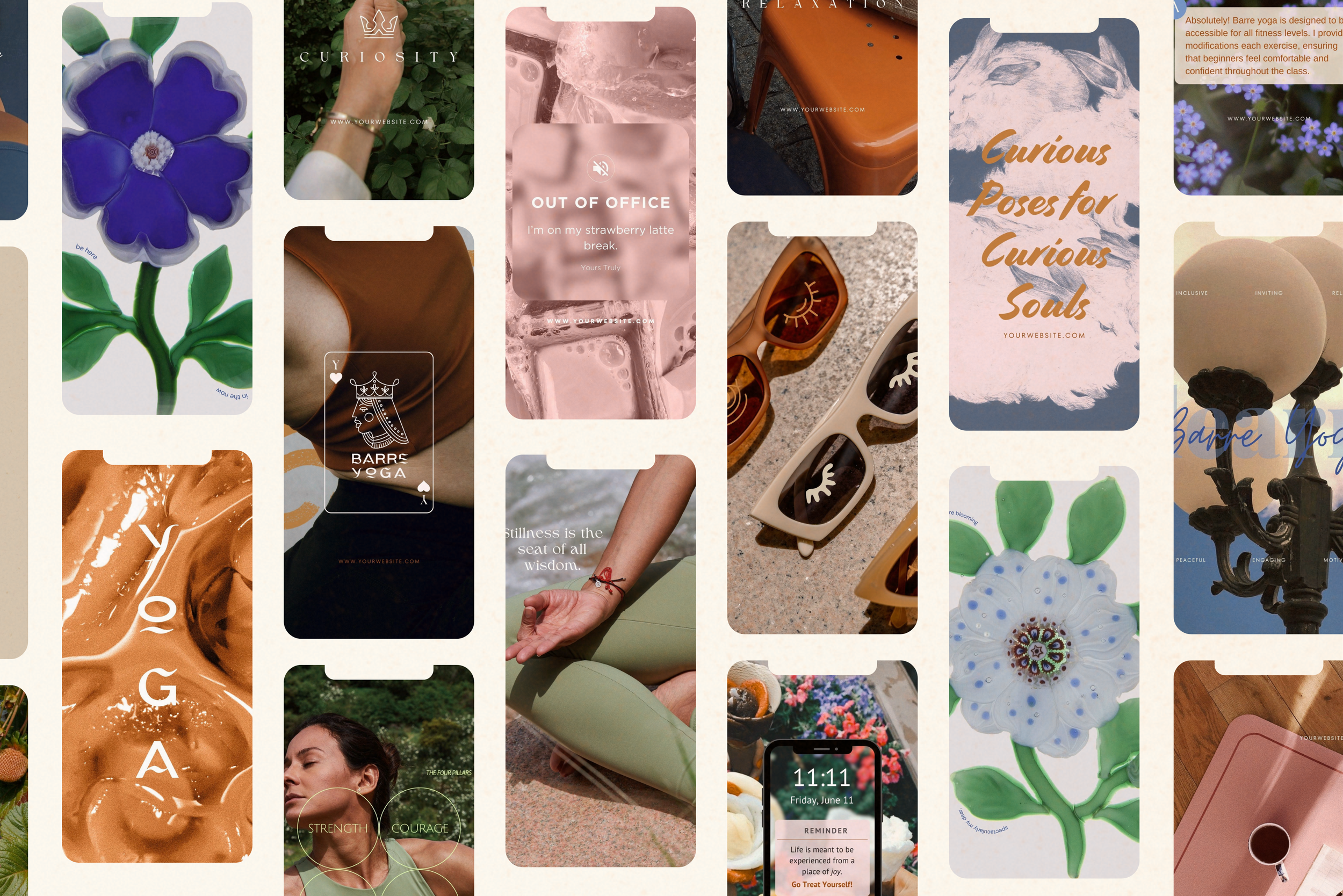 Barre Yoga Canva Template Bundle 10