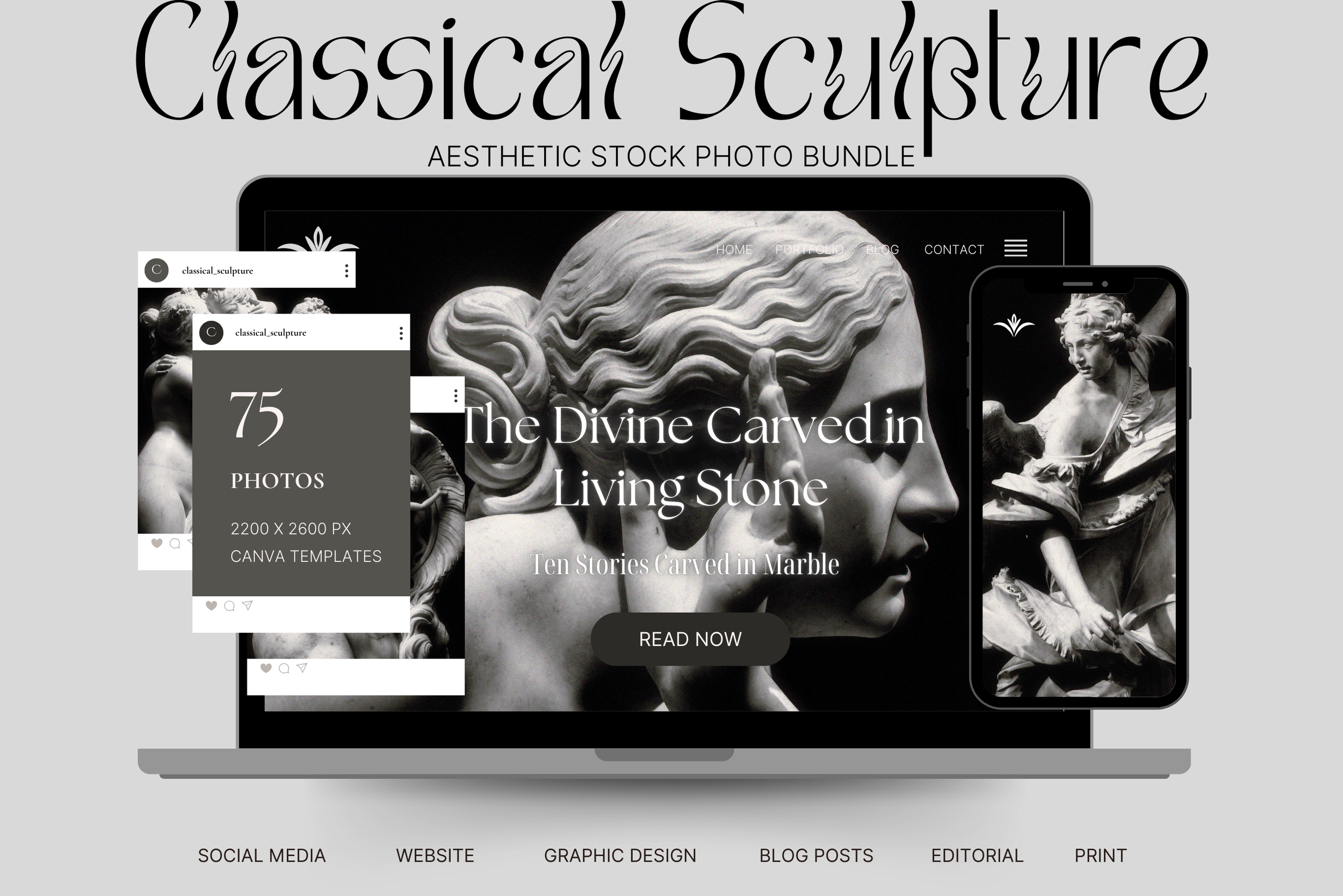 Classical Sculpture Stock Photo Bundle 2