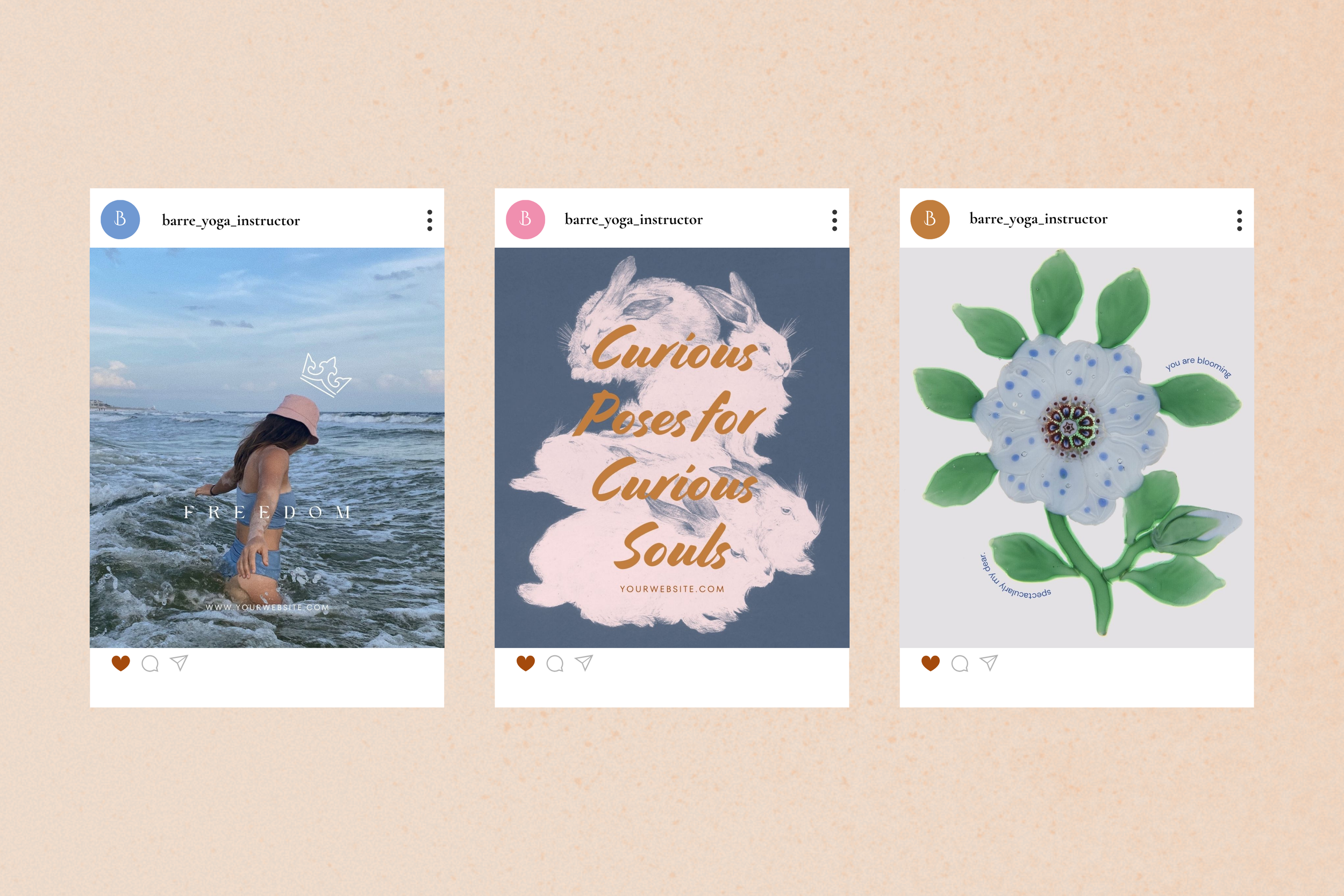 Barre Yoga Canva Template Bundle 9