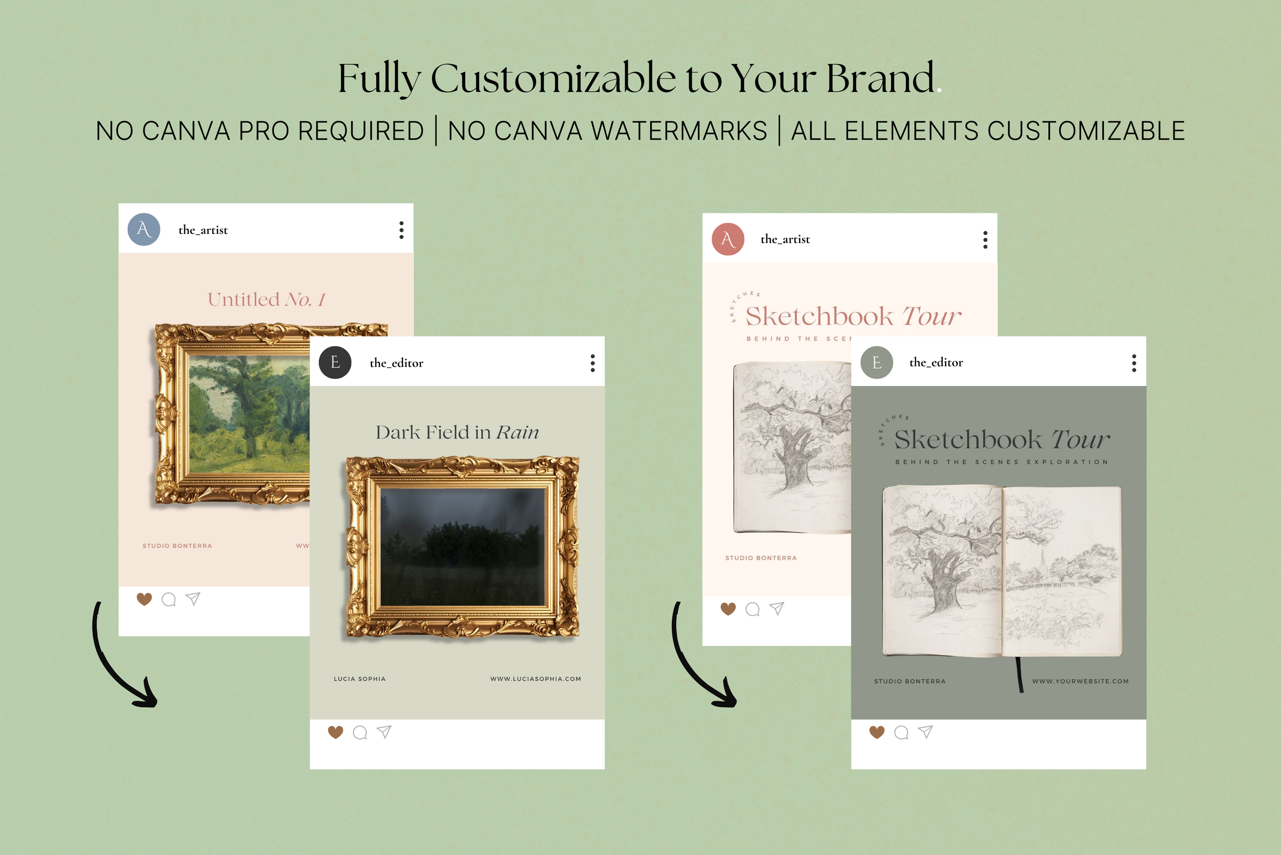 Barre Yoga Canva Template Bundle 13
