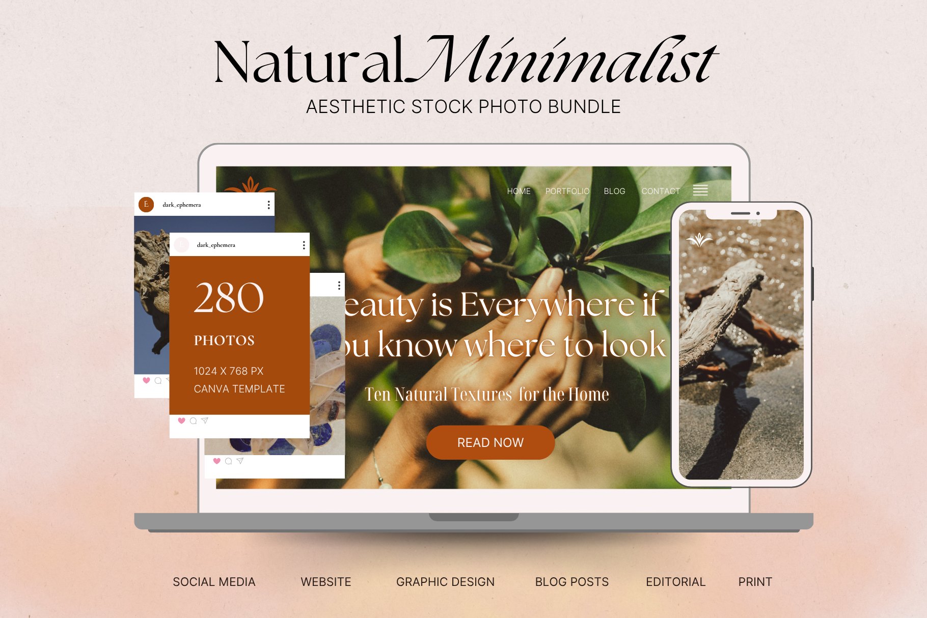 Natural Minimalist Stock Photo Bundle 2