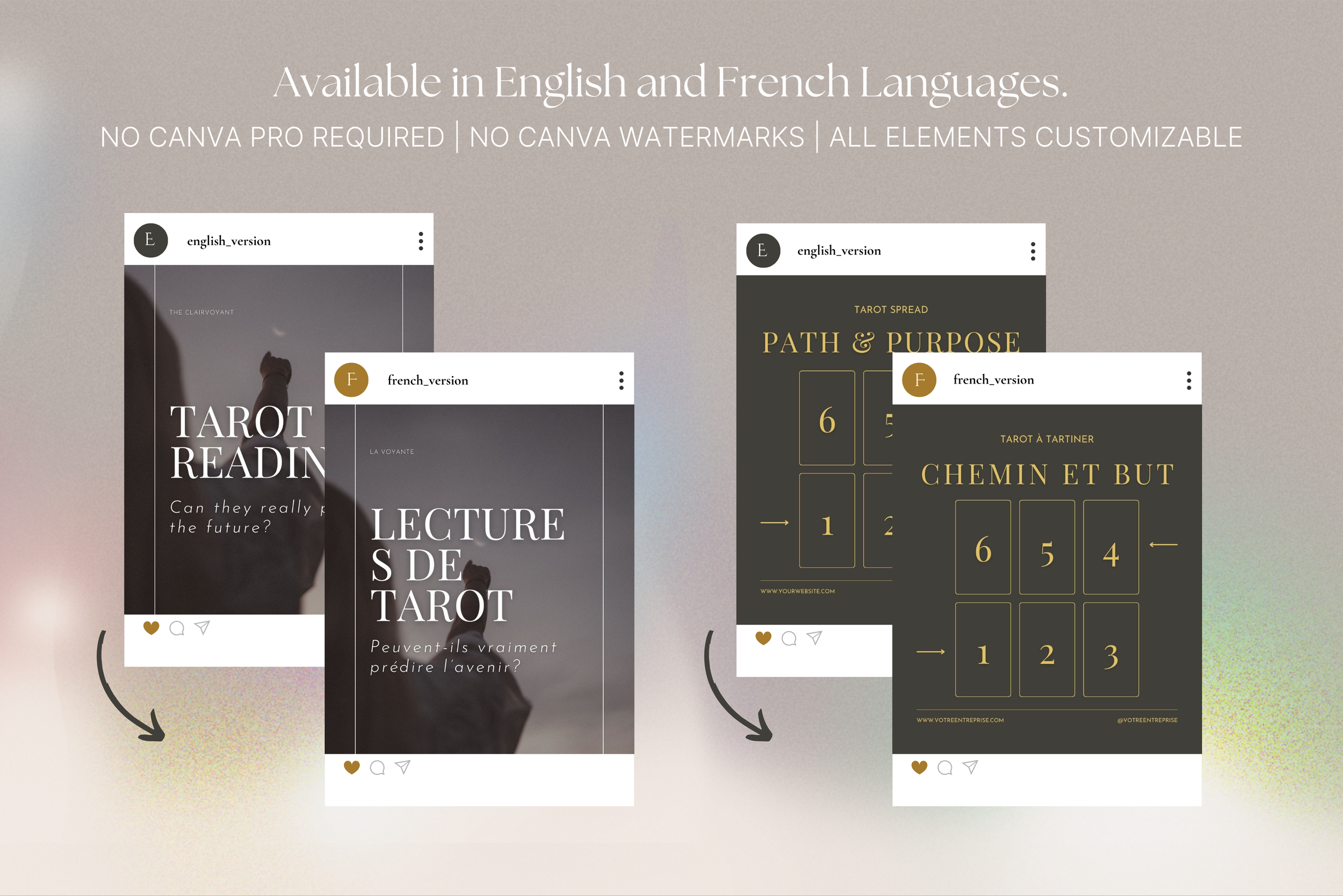 Tarot Reader Canva Template Bundle 12