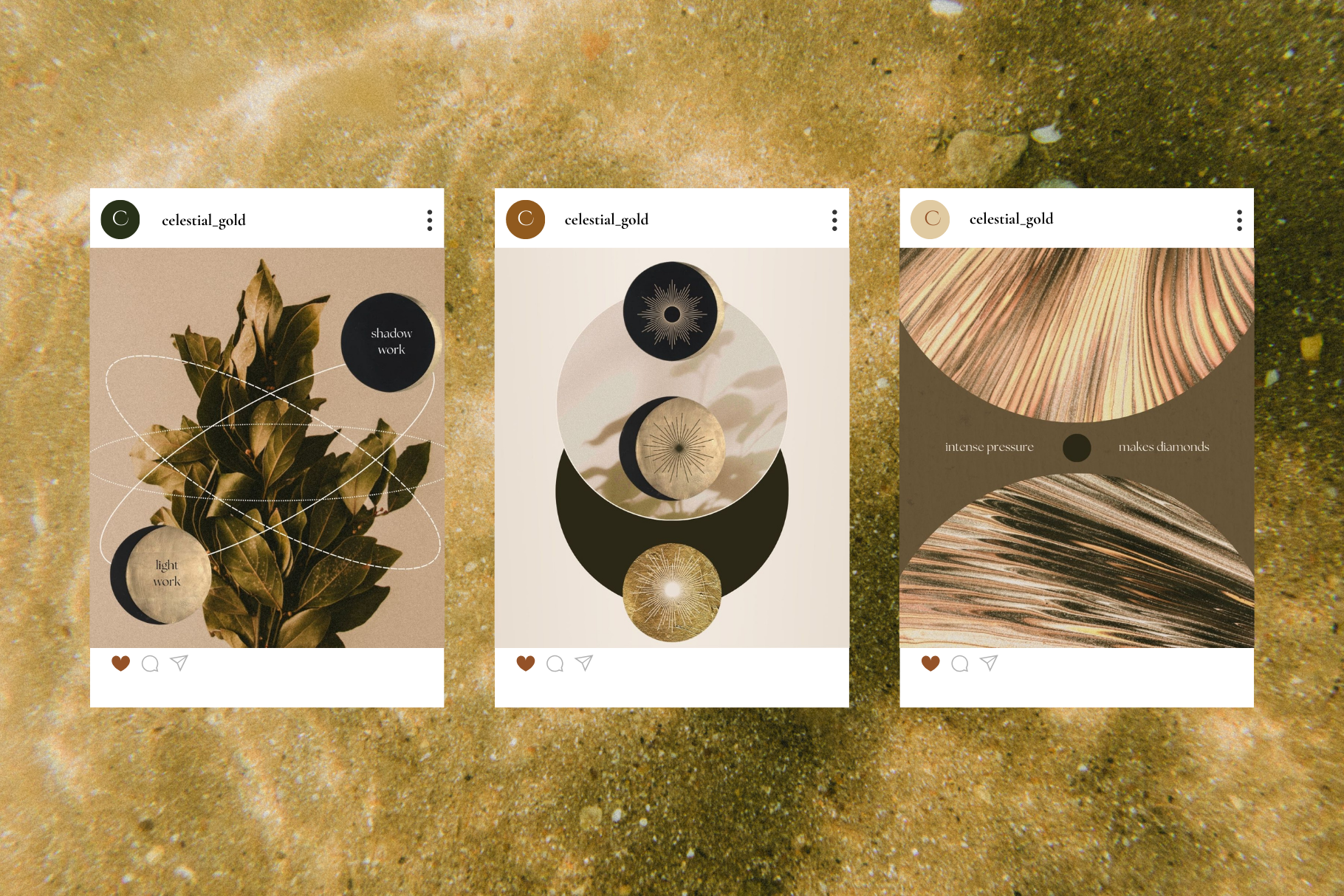 Celestial Gold Canva Template Bundle 9