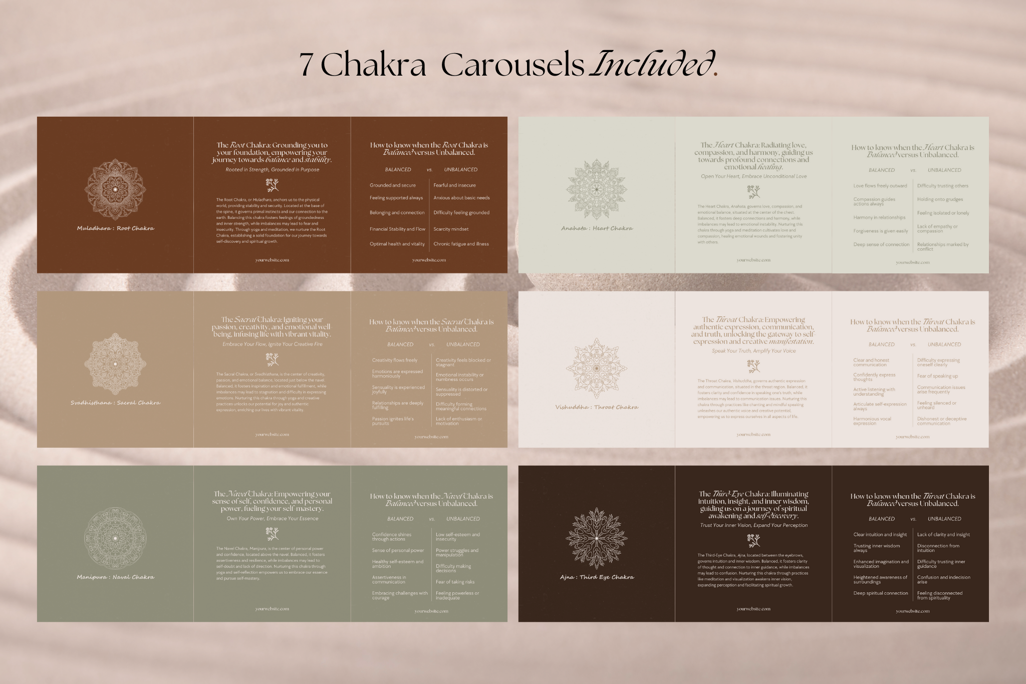 Yoga Instructor Canva Social Media Template Bundle 12