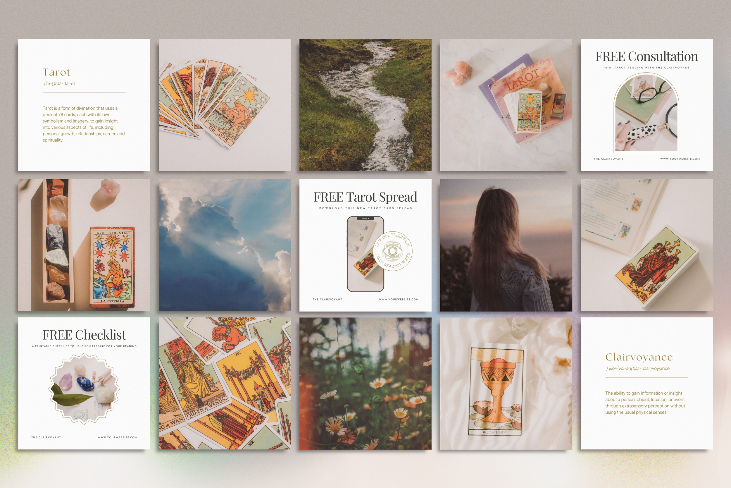 Tarot Reader Canva Template Bundle 4