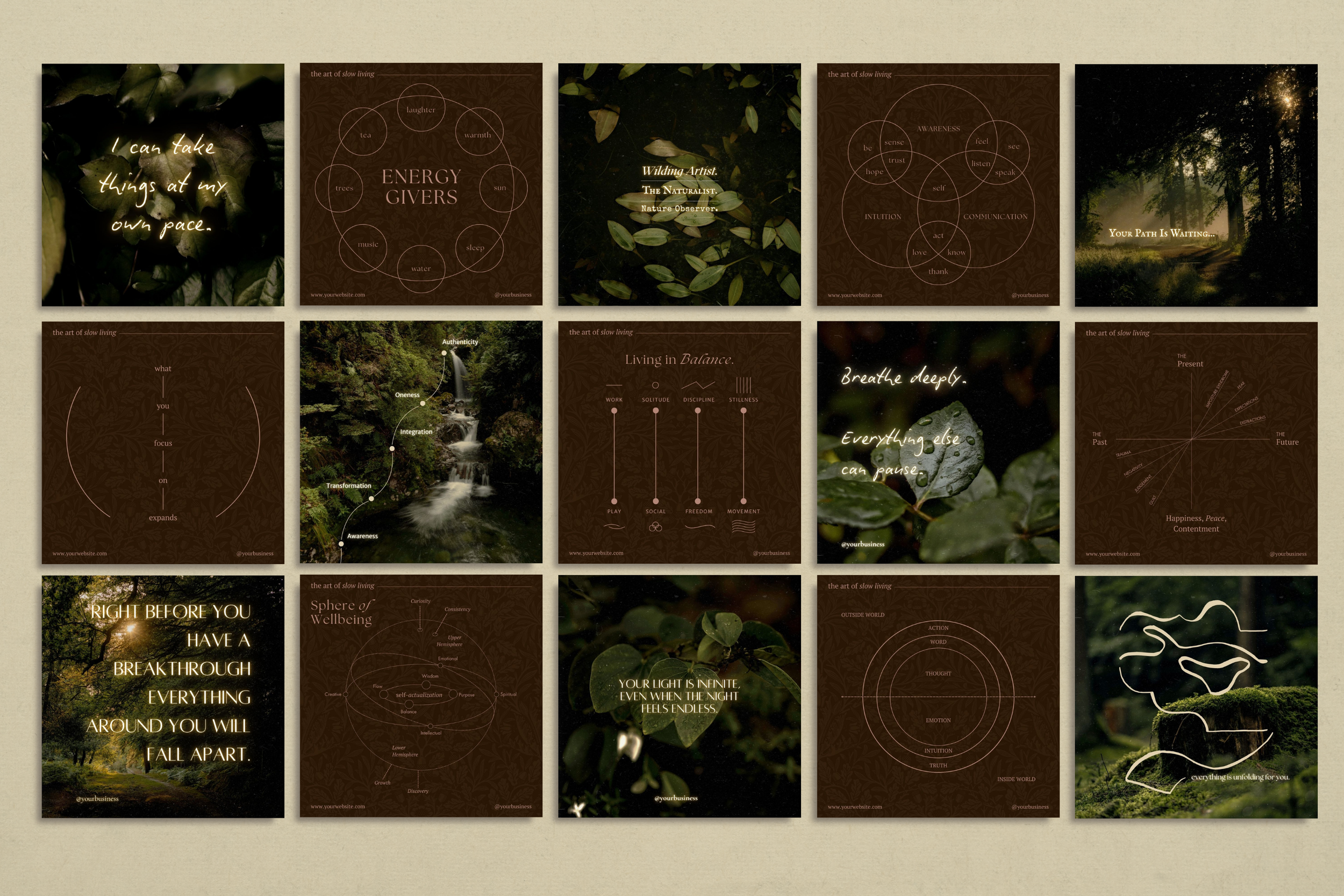 The Naturalist Canva Social Media Bundle 4