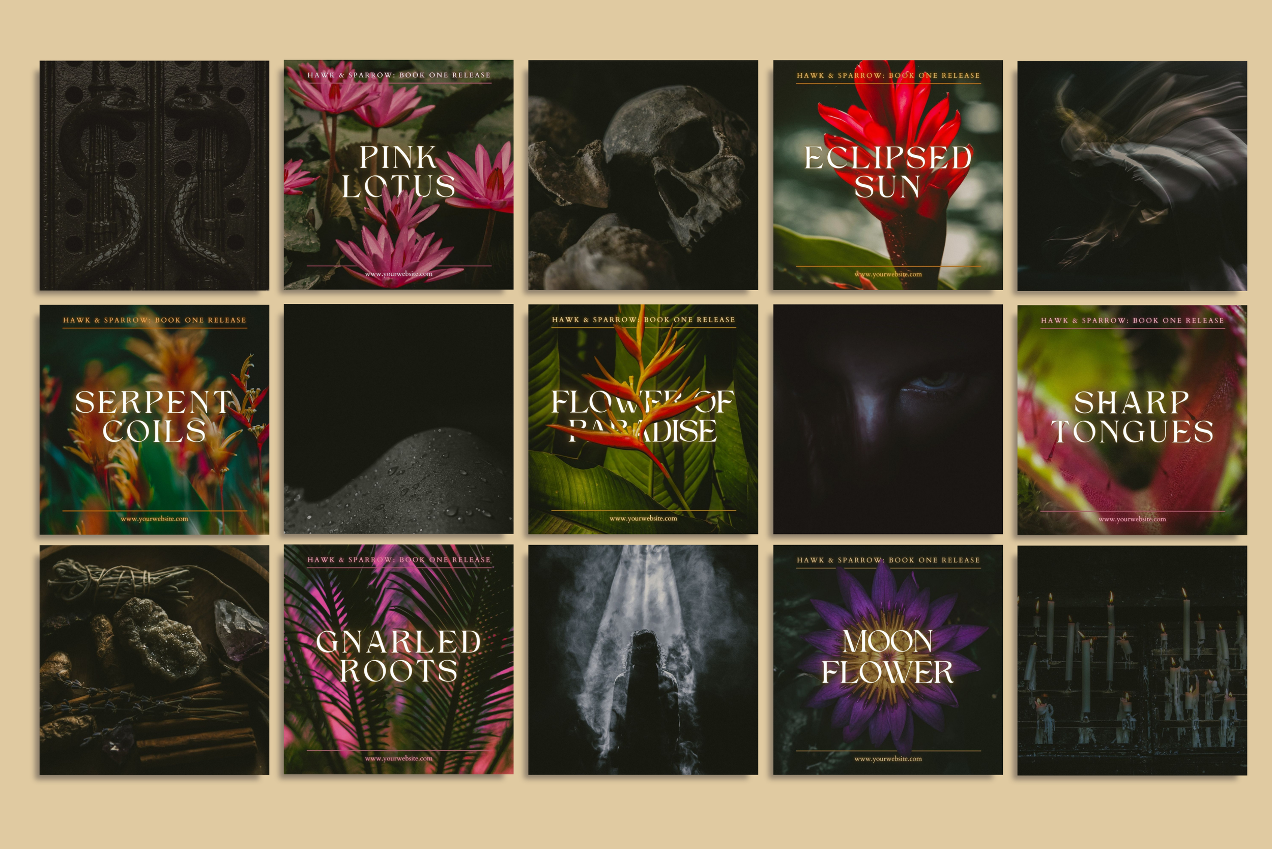 Dark Tropical Canva Template Bundle 11