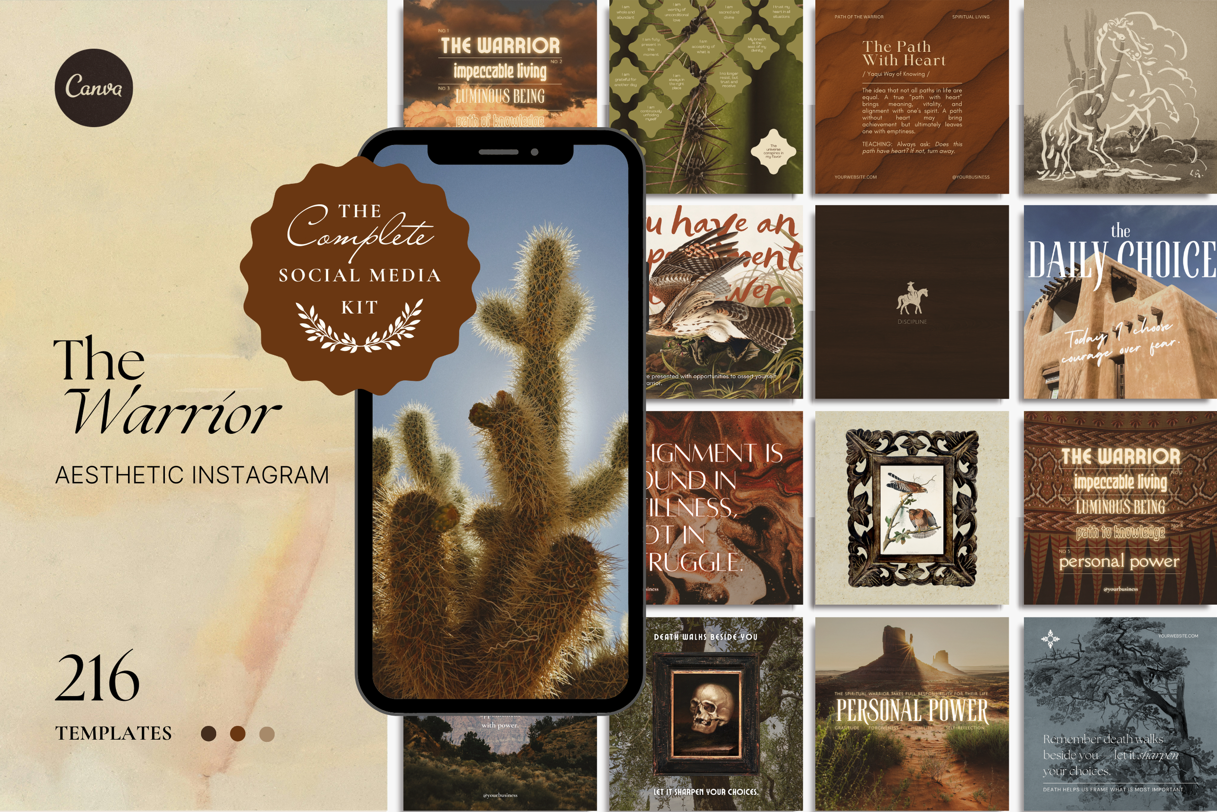 The Warrior Canva Template Bundle 1