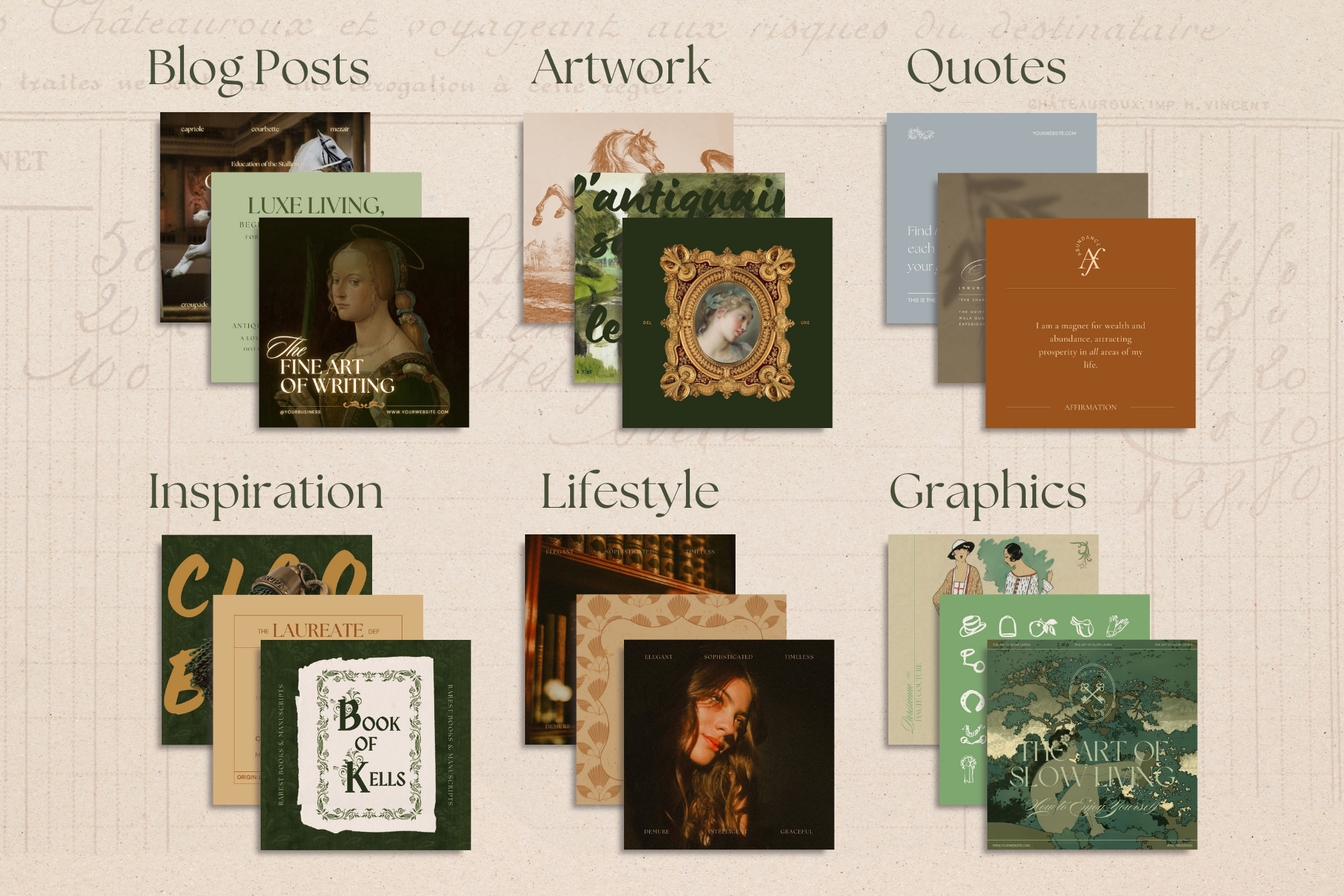 The Antiquarian Canva Template Bundle 21