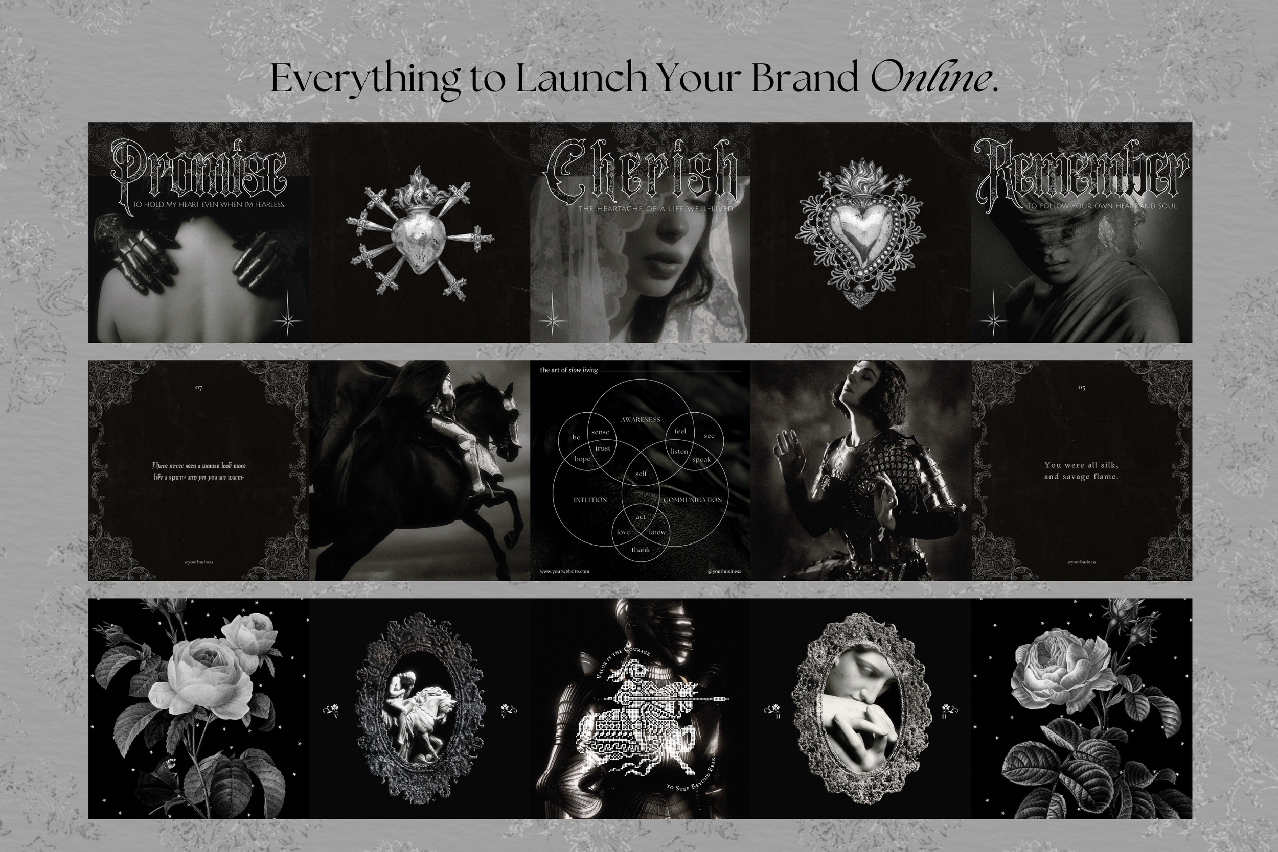 Medieval Romance Canva Template Bundle 18
