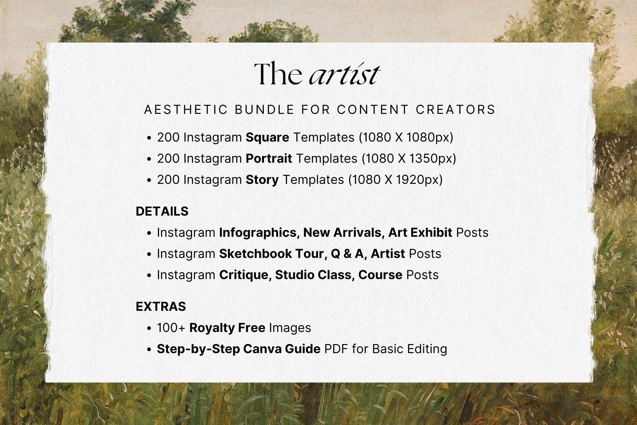 The Artist Canva Social Media Template Bundle 2