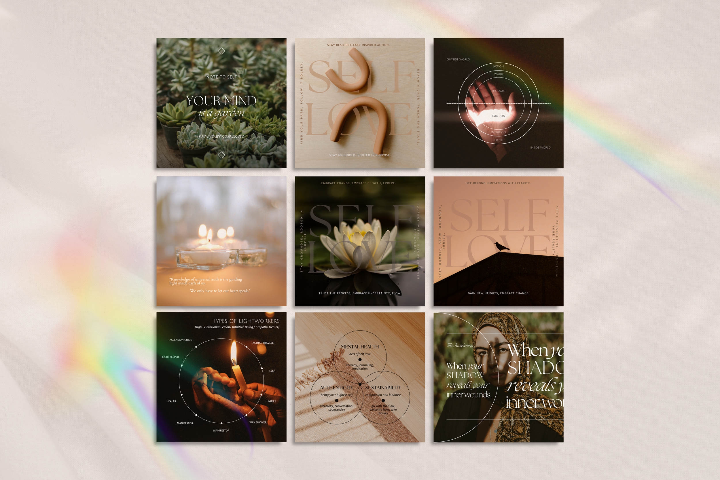 Spiritual Coach Canva Social Media Template Bundle 4