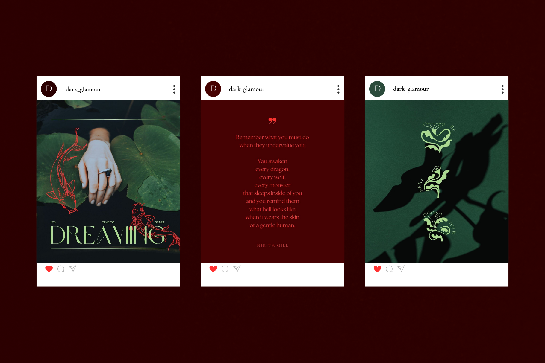 Dark Glamour Canva Template Bundle 5