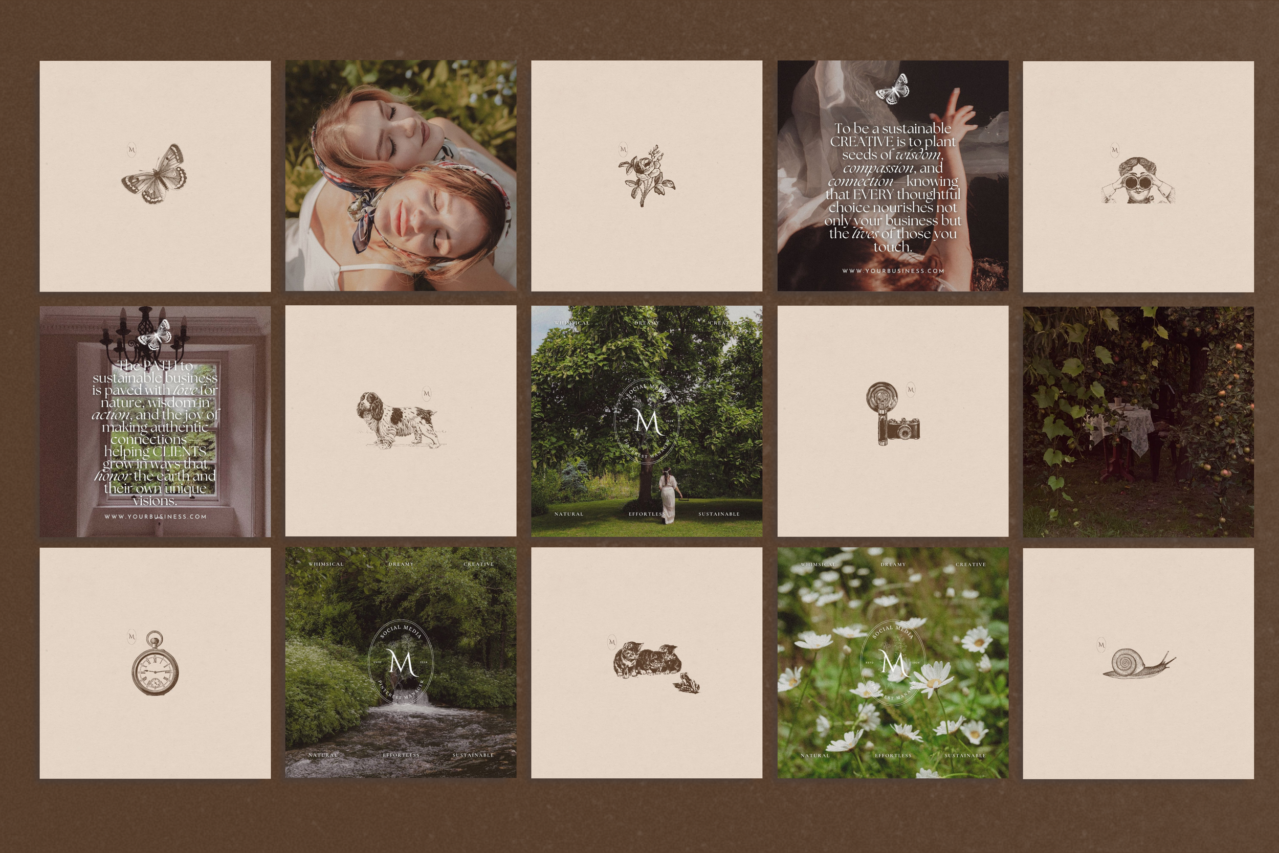 The Romantic Canva Template Bundle 6