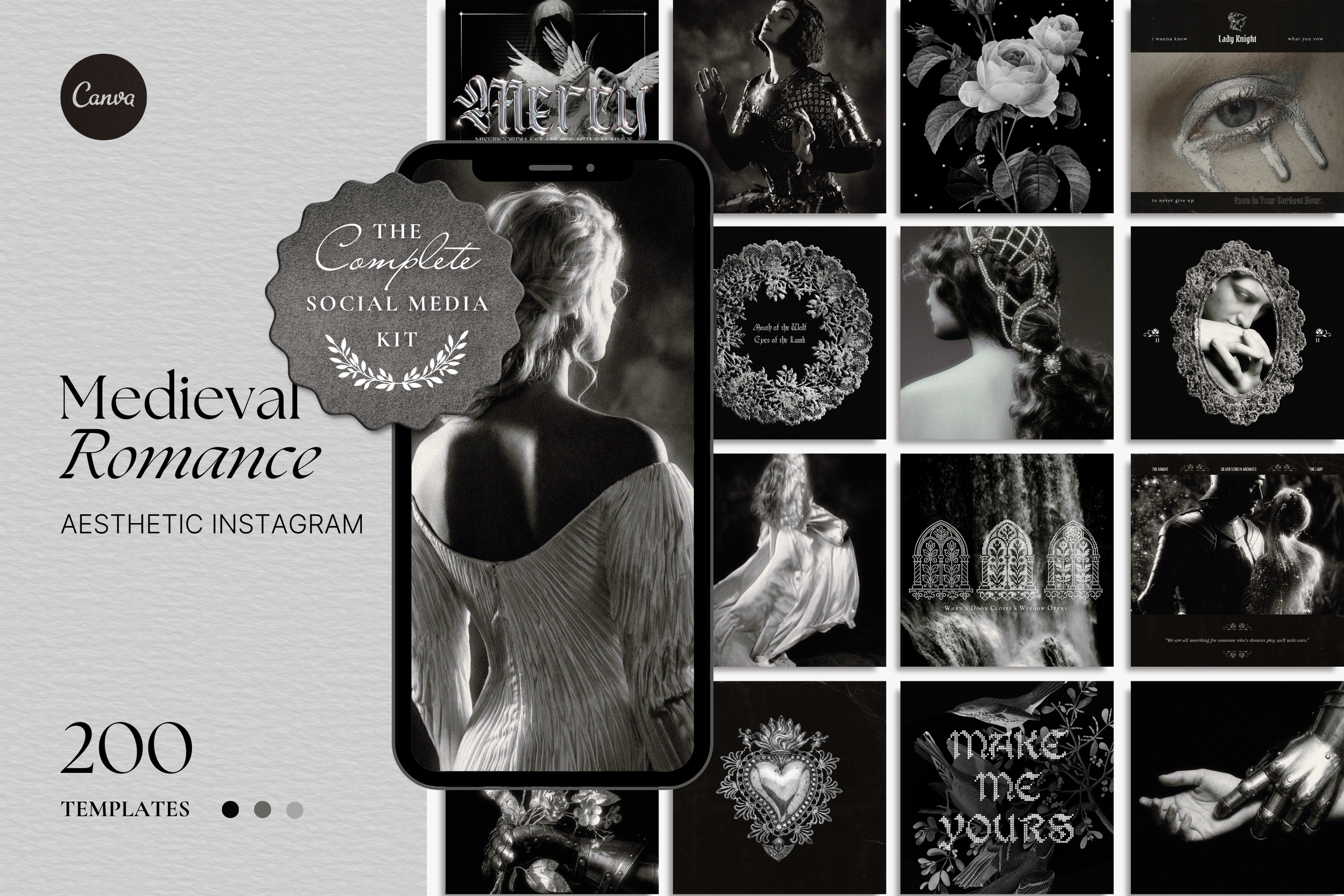 Medieval Romance Canva Template Bundle 1