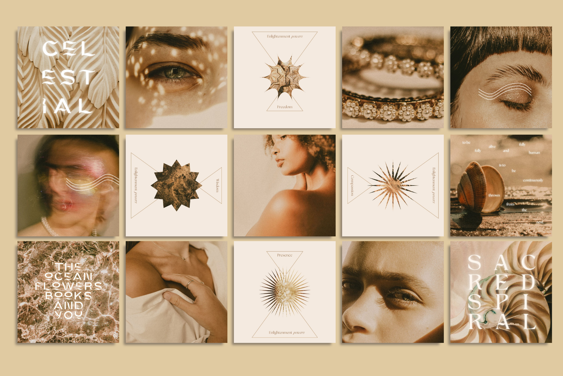 Celestial Gold Canva Template Bundle 11