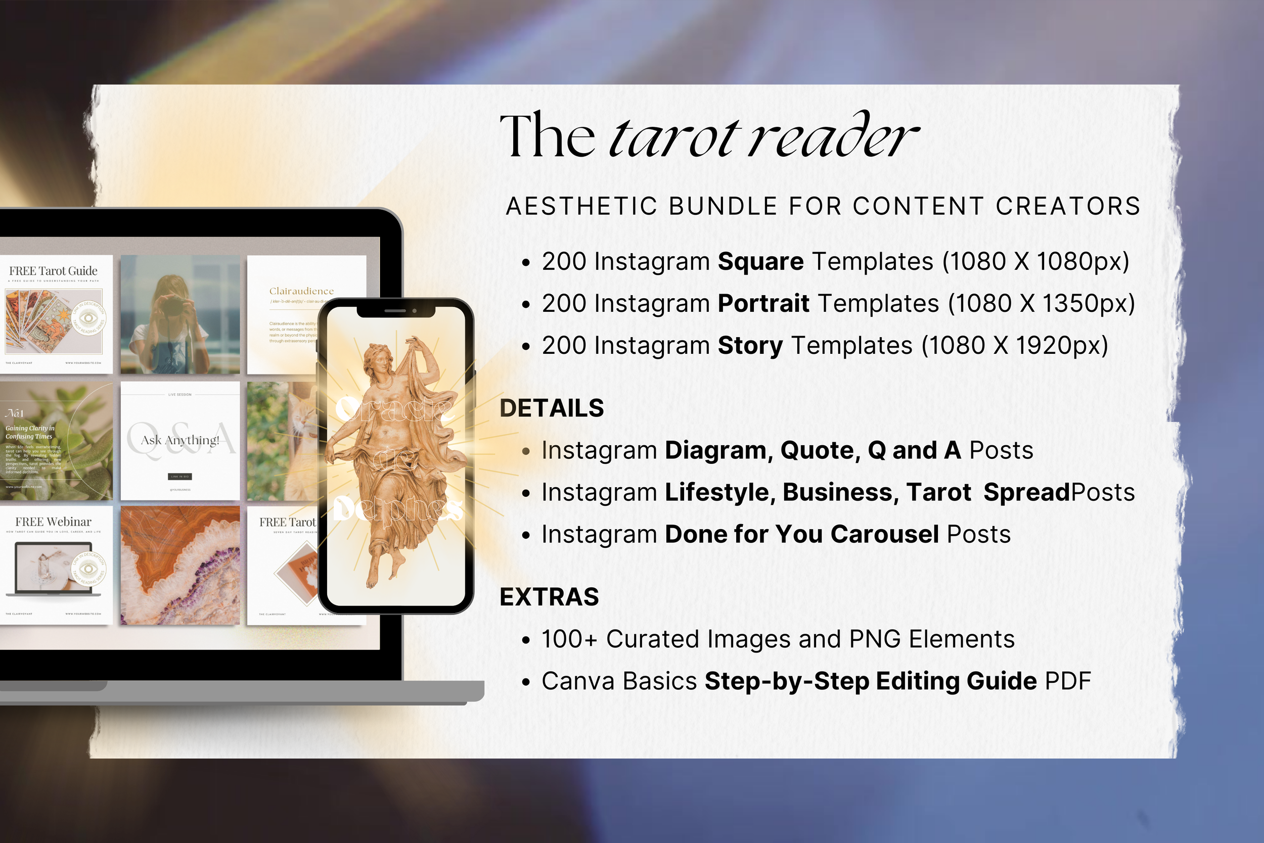 Tarot Reader Canva Template Bundle 2