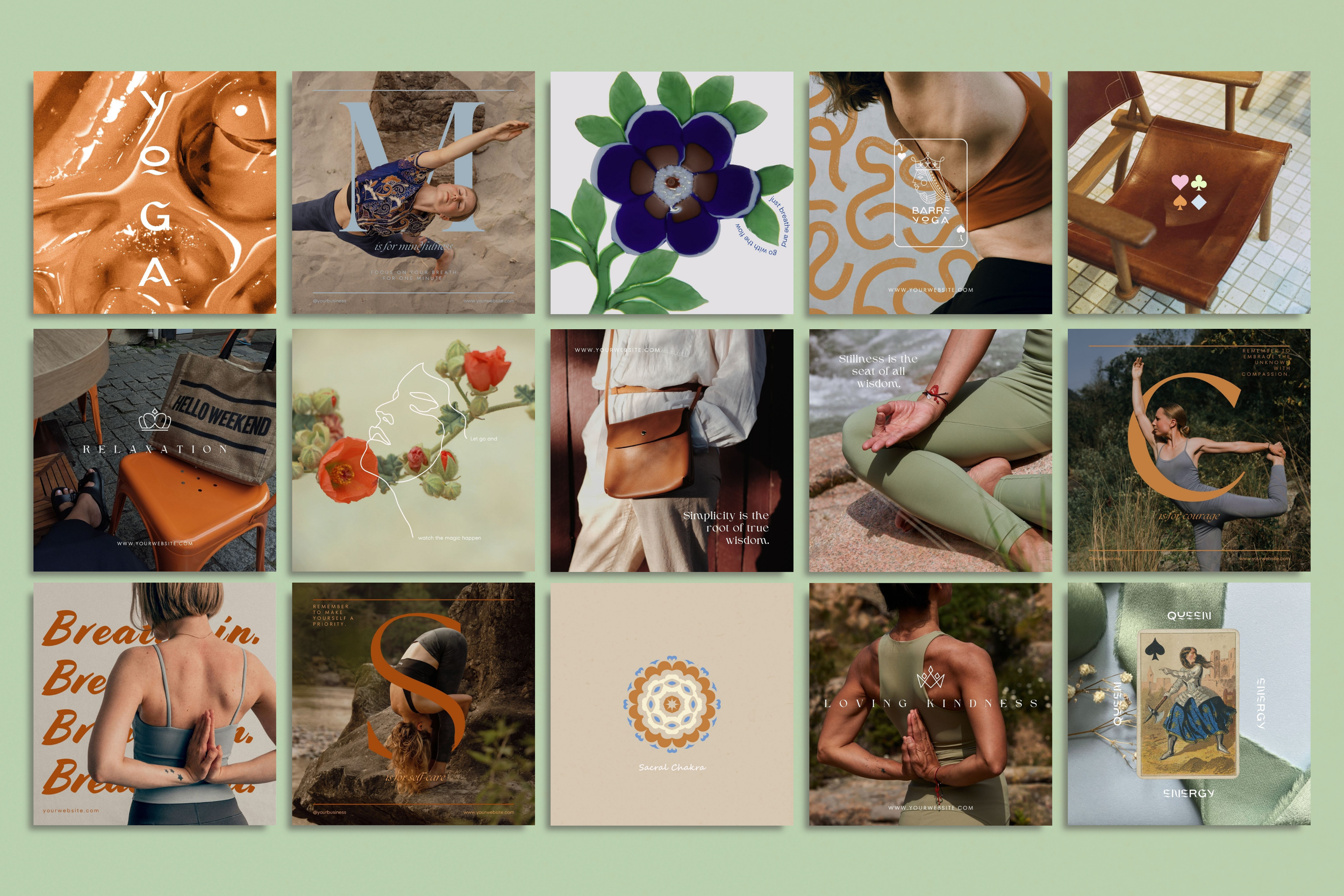 Barre Yoga Canva Template Bundle 6