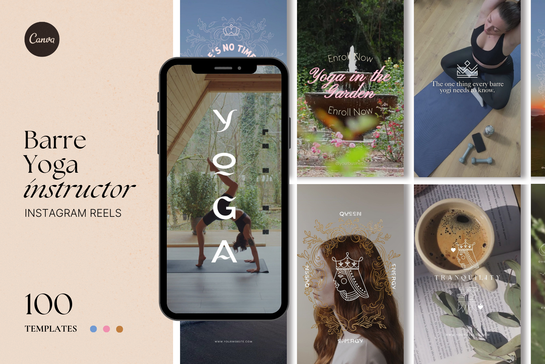 Barre Yoga Reels Template Bundle