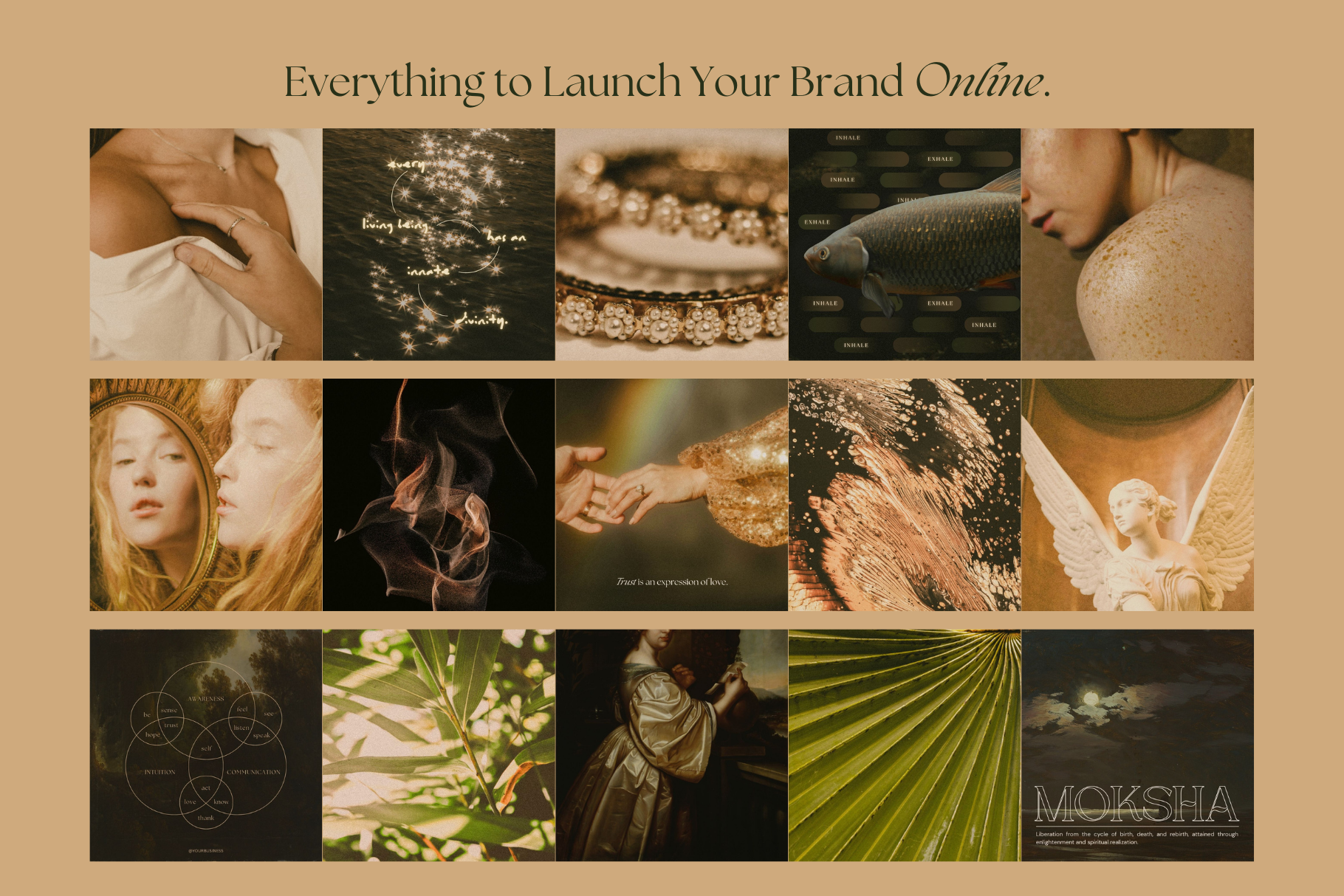 Celestial Gold Canva Template Bundle 16